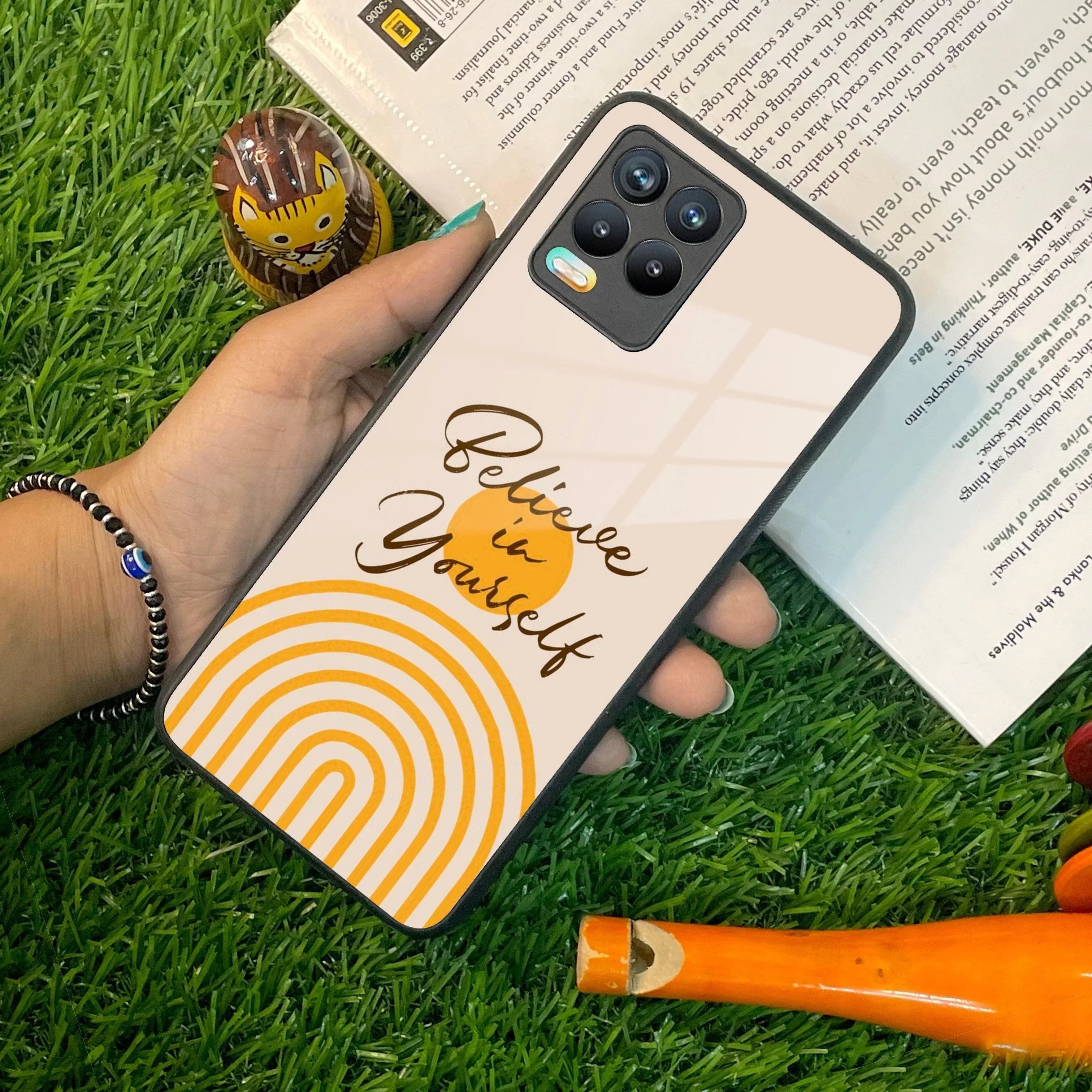 Believe In Yourself Glass Case Cover For Realme/Narzo - ShopOnCliQ