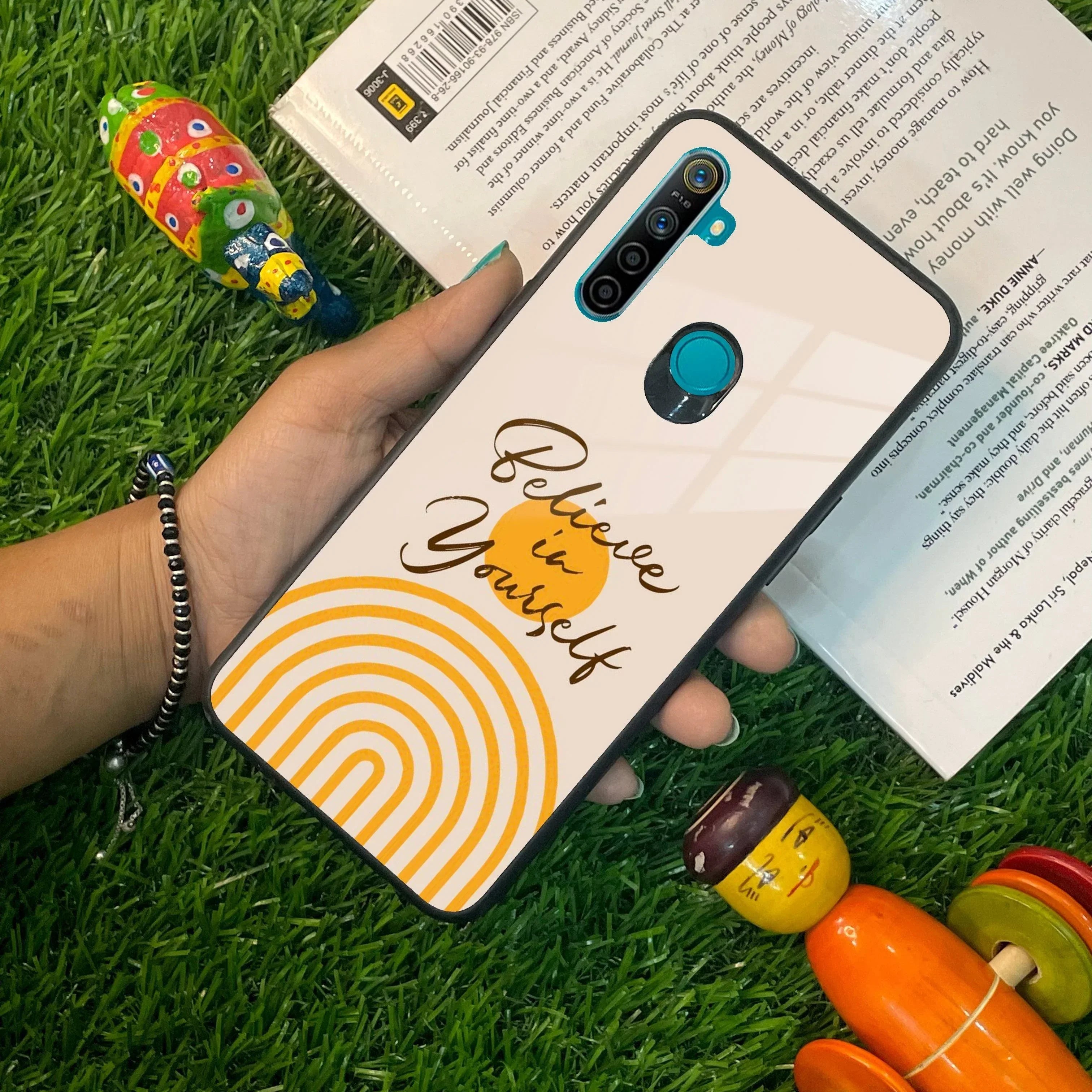 Believe In Yourself Glass Case Cover For Realme/Narzo - ShopOnCliQ