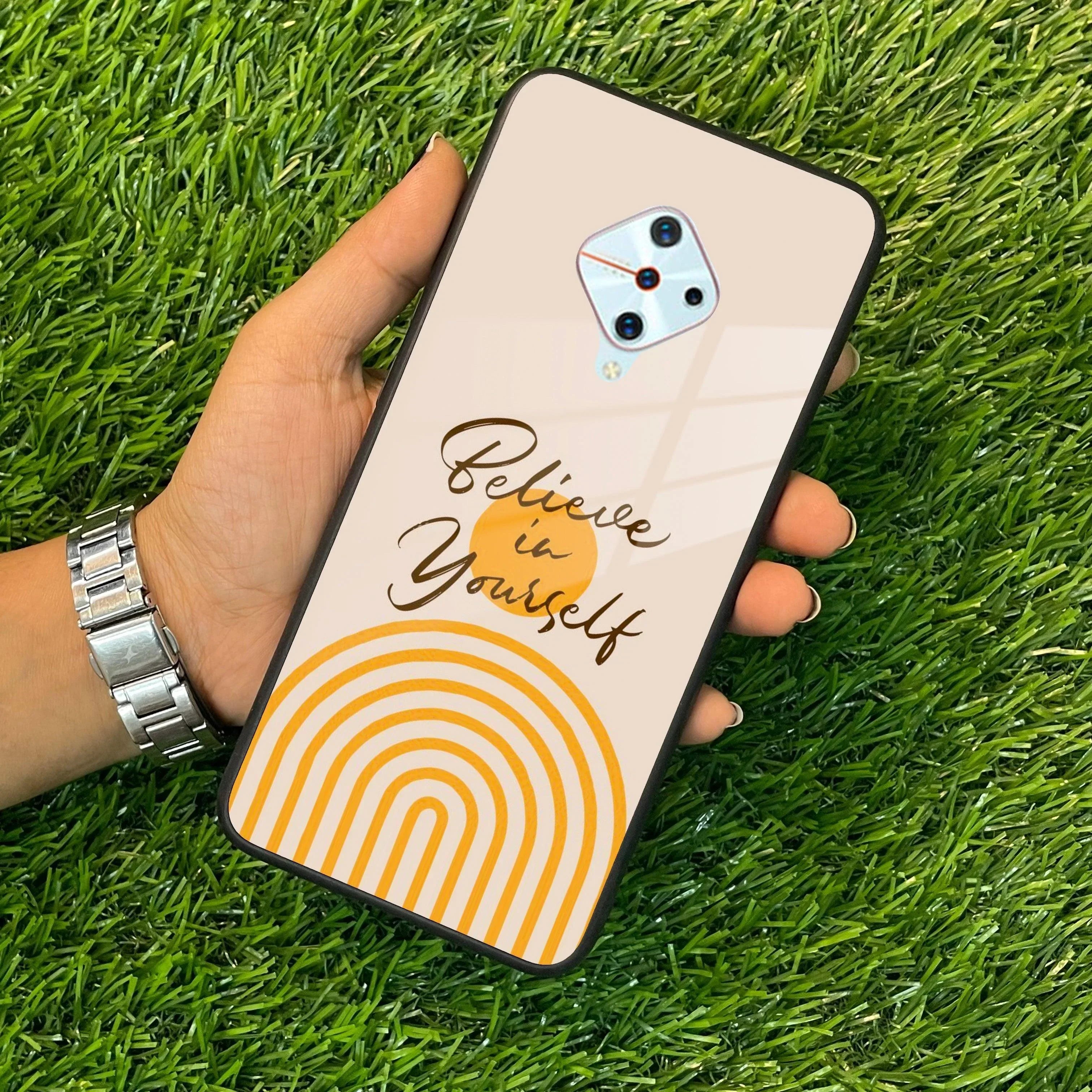 Believe In Yourself Glass Case Cover For Vivo - ShopOnCliQ