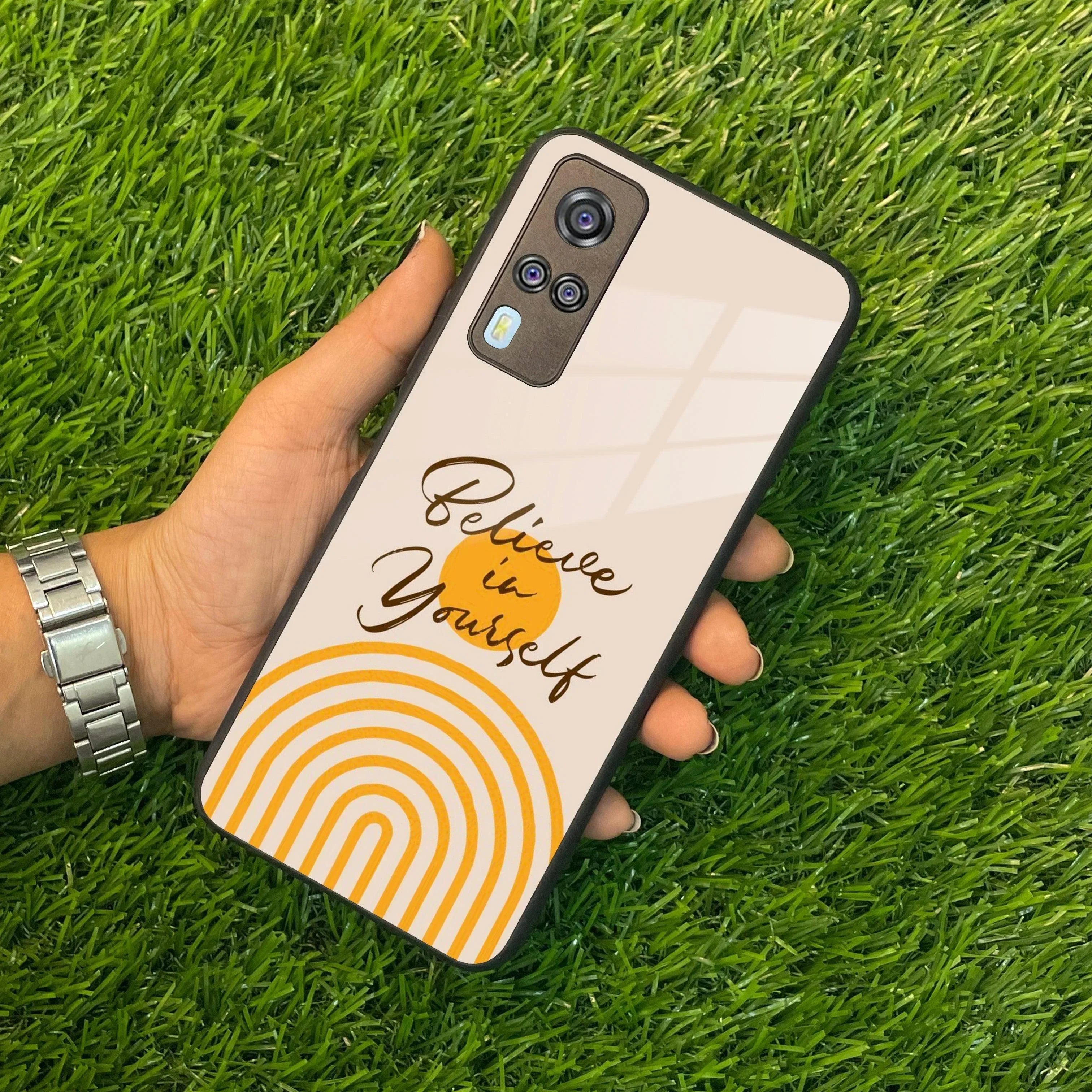 Believe In Yourself Glass Case Cover For Vivo - ShopOnCliQ