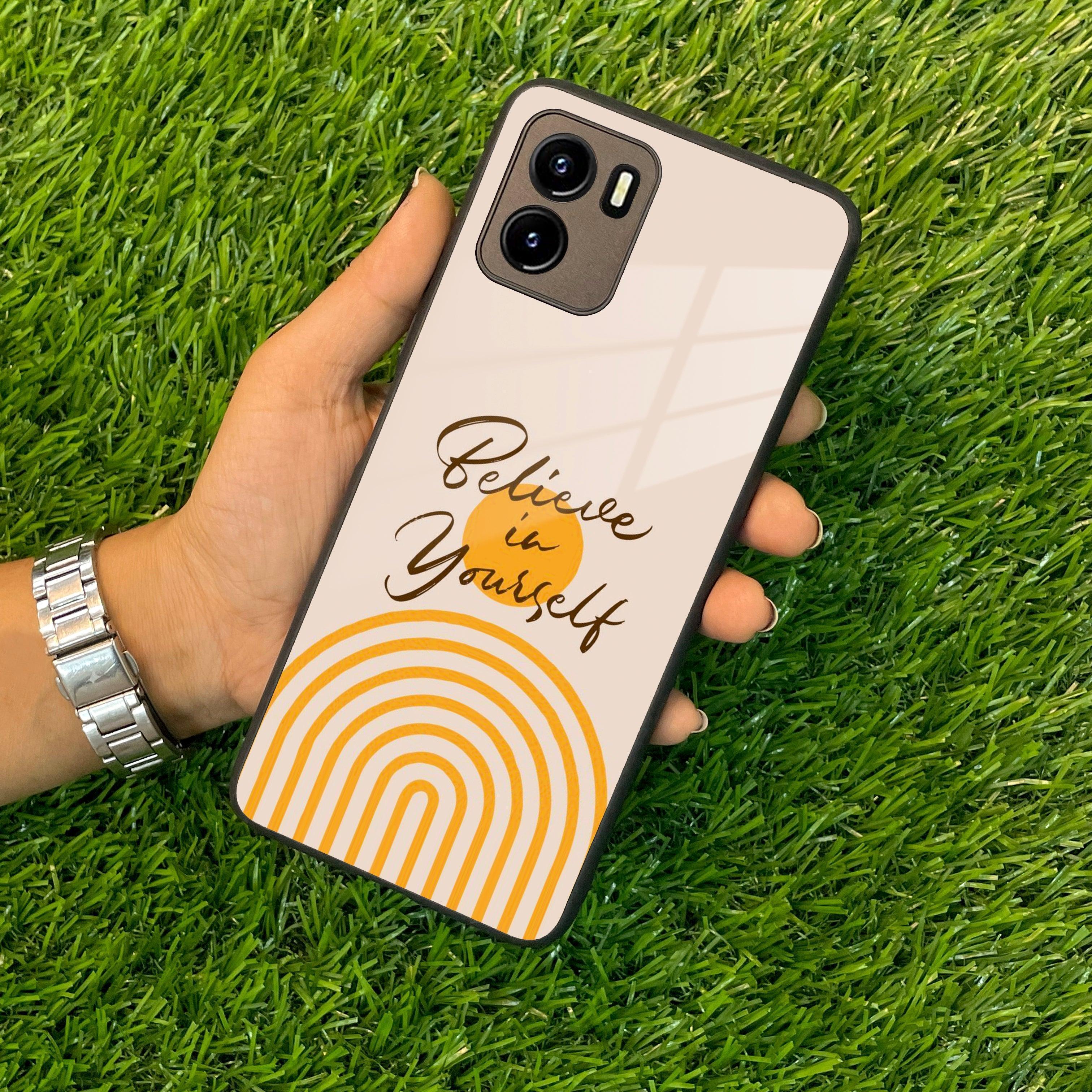 Believe In Yourself Glass Case Cover For Vivo - ShopOnCliQ