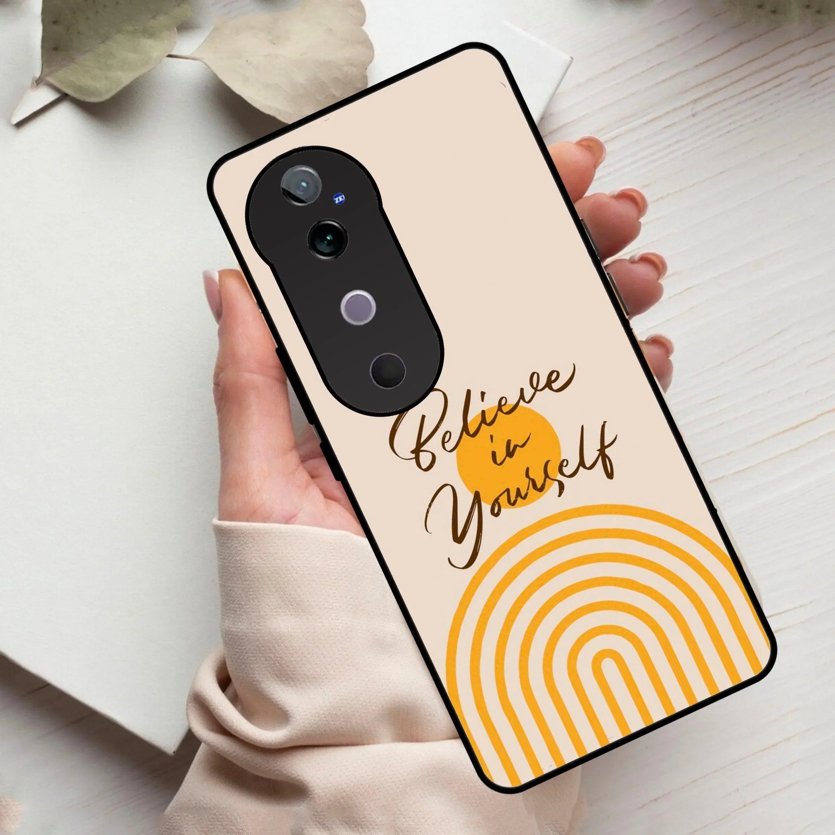 Believe In Yourself Glass Case Cover For Vivo - ShopOnCliQ