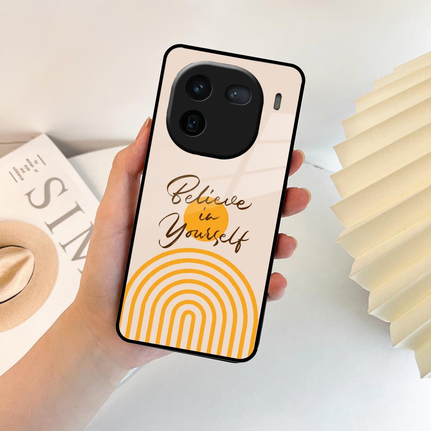 Believe In Yourself Glass Case Cover For iQOO