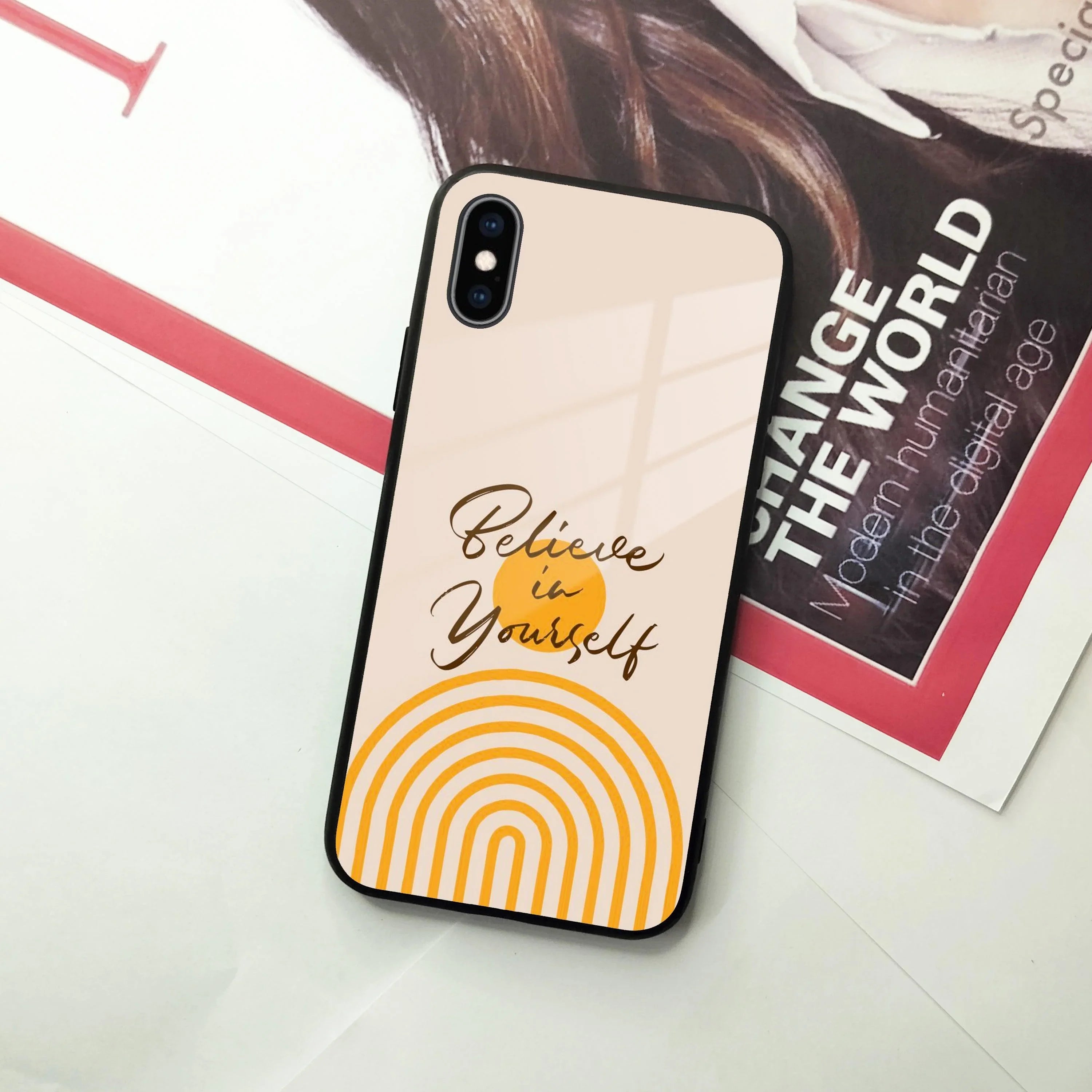 Believe In Yourself Glass Case Cover For iPhone - ShopOnCliQ