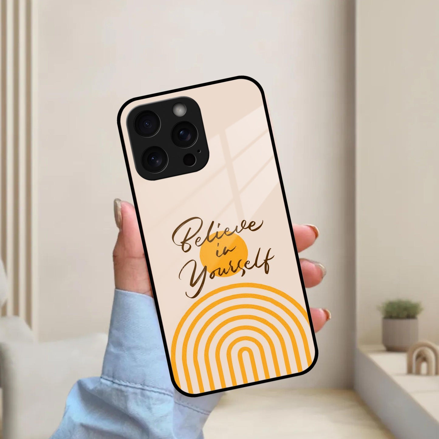 Believe In Yourself Glass Case Cover For iPhone