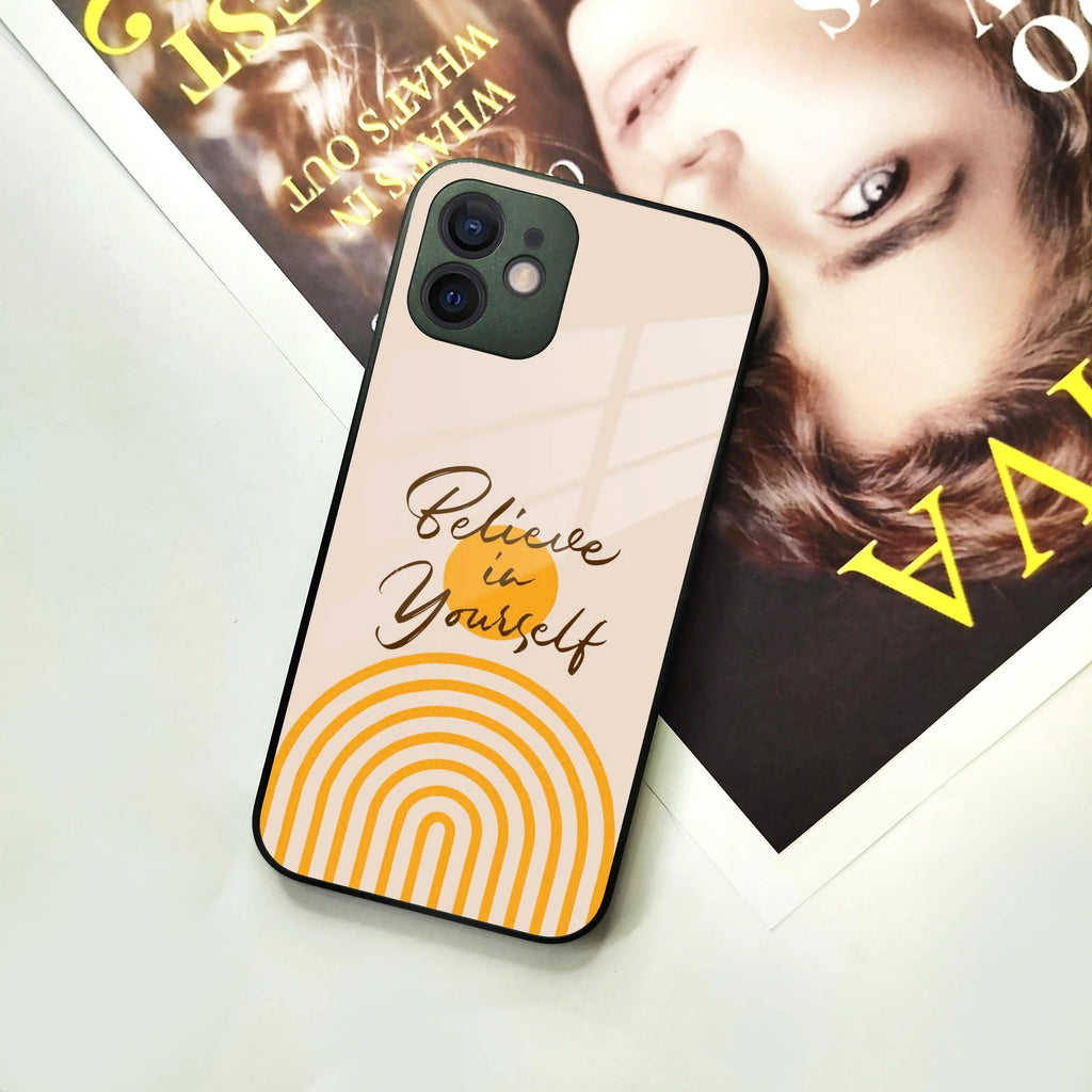 Believe In Yourself Glass Case Cover For iPhone - ShopOnCliQ