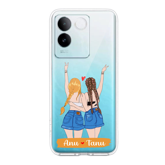 Besties Forever Customize Transparent Silicon Case For iQOO ShopOnCliQ