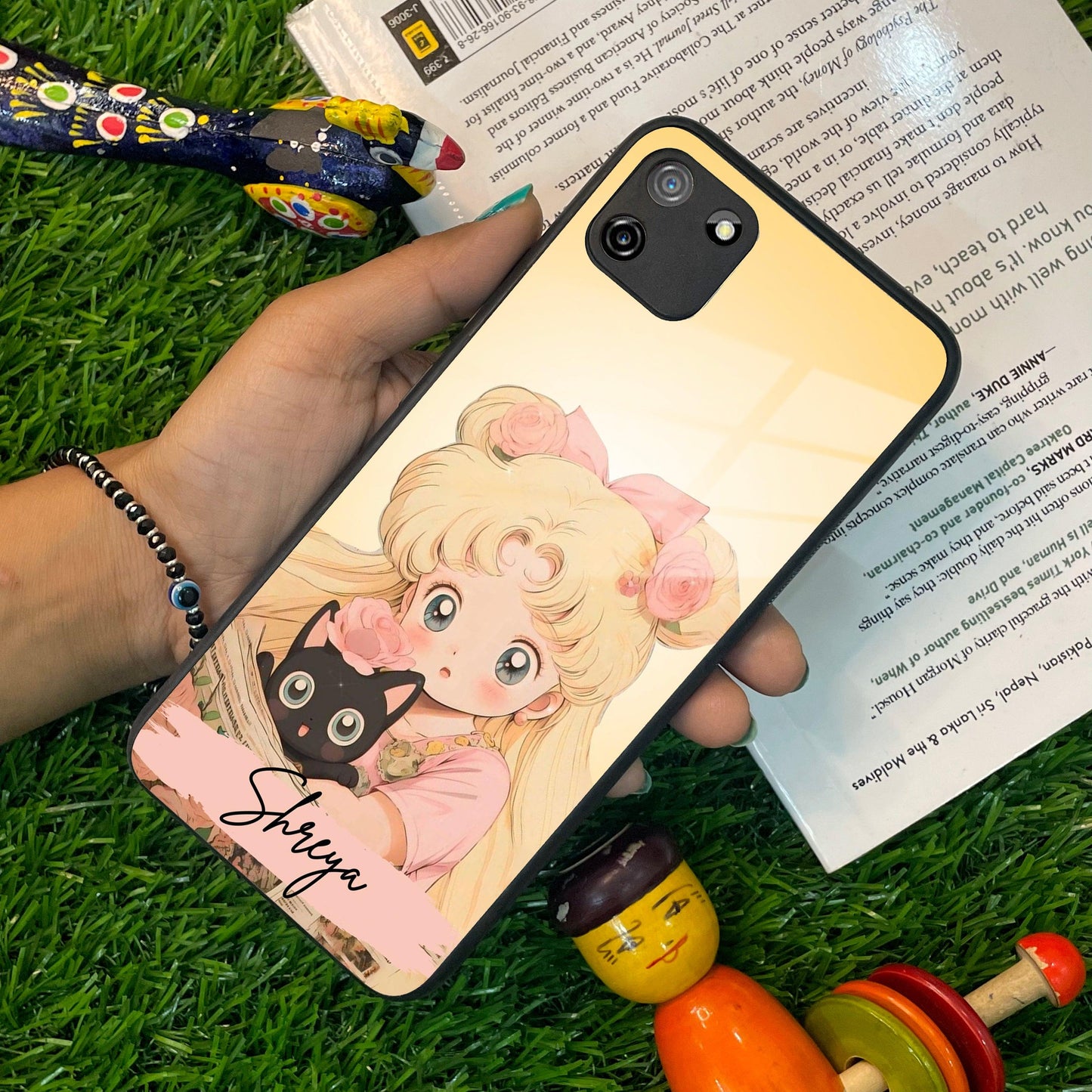 Lovely Sailor Moon Customize Glass Case Cover For Realme/Narzo