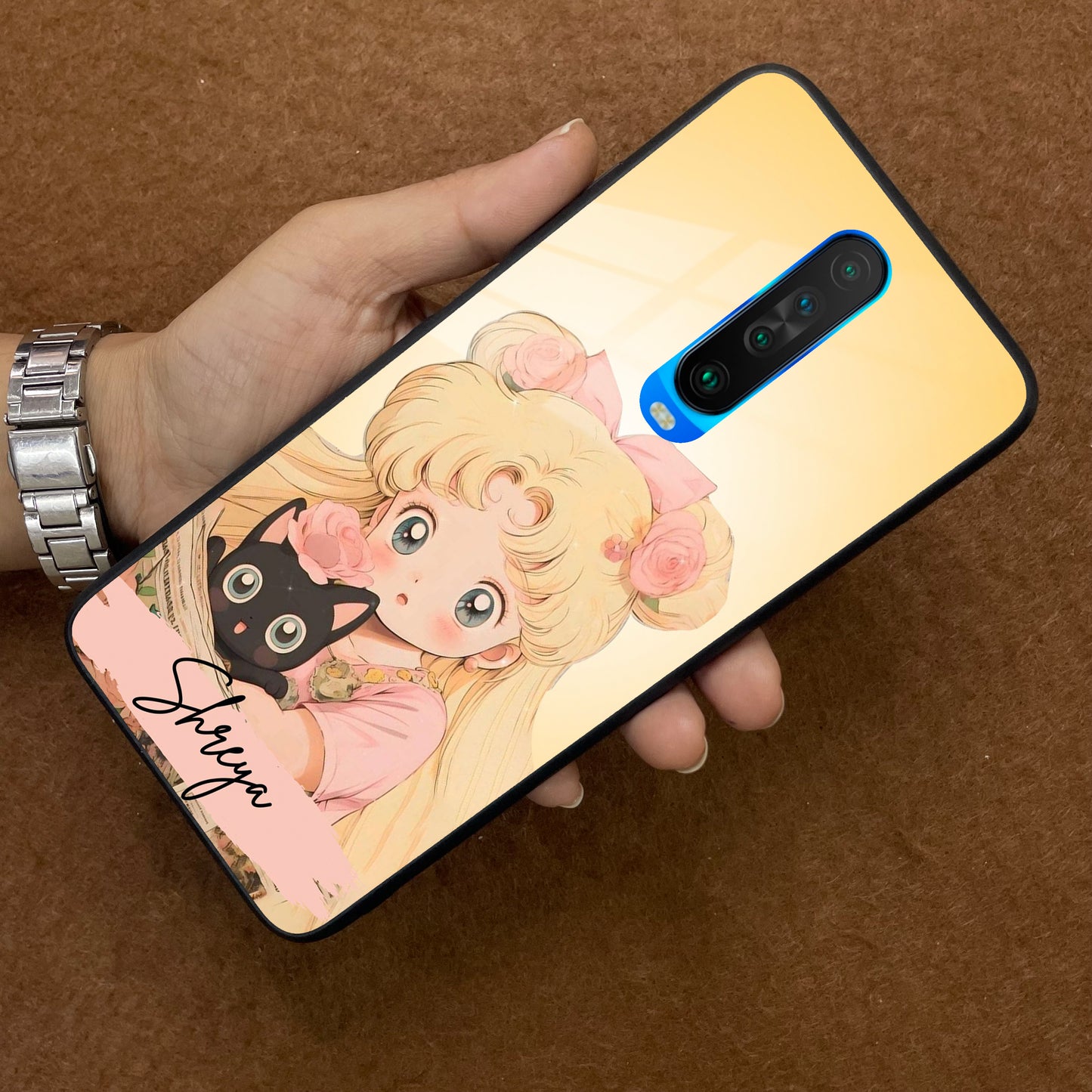 Lovely Sailor Moon Customize Glass Case Cover For Poco