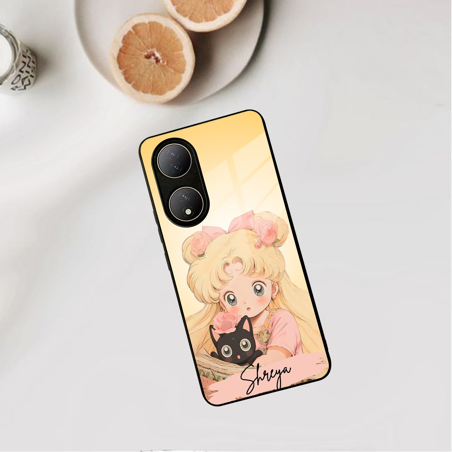 Lovely Sailor Moon Customize Glass Case Cover For Vivo