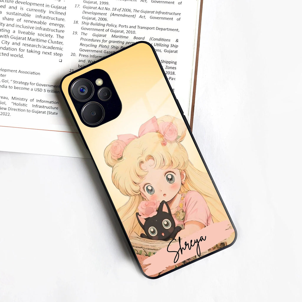 Lovely Sailor Moon Customize Glass Case Cover For Realme/Narzo - ShopOnCliQ