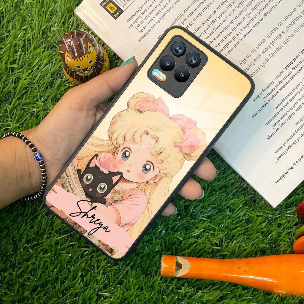 Lovely Sailor Moon Customize Glass Case Cover For Realme/Narzo - ShopOnCliQ