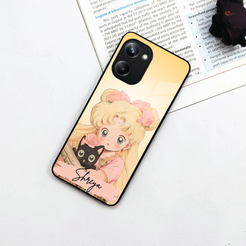 Lovely Sailor Moon Customize Glass Case Cover For Realme/Narzo - ShopOnCliQ