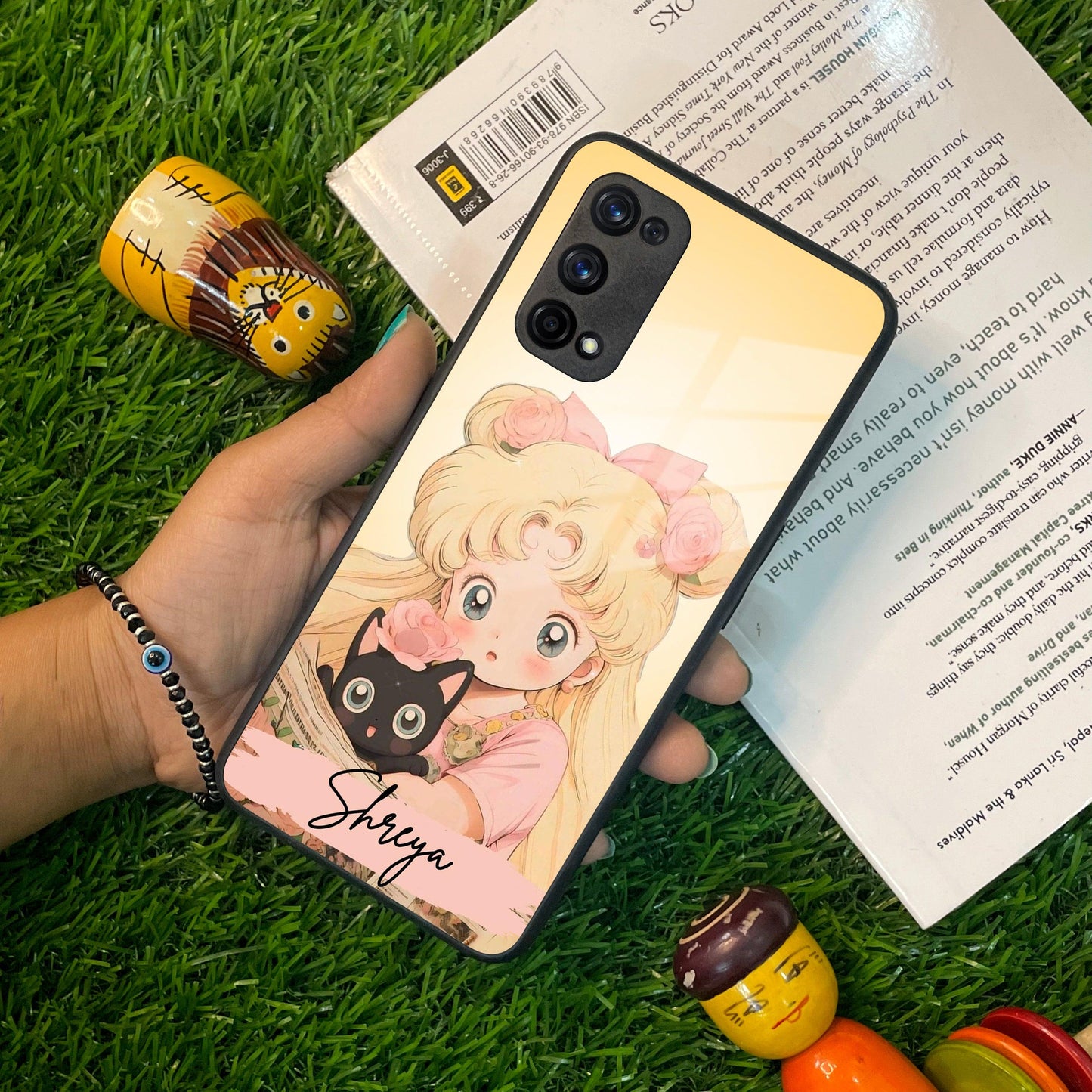 Lovely Sailor Moon Customize Glass Case Cover For Realme/Narzo