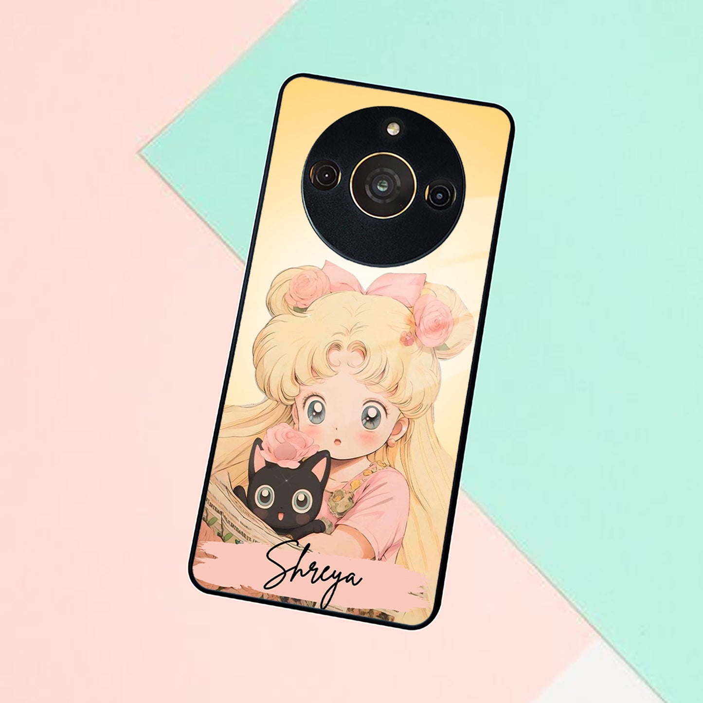 Lovely Sailor Moon Customize Glass Case Cover For Realme/Narzo