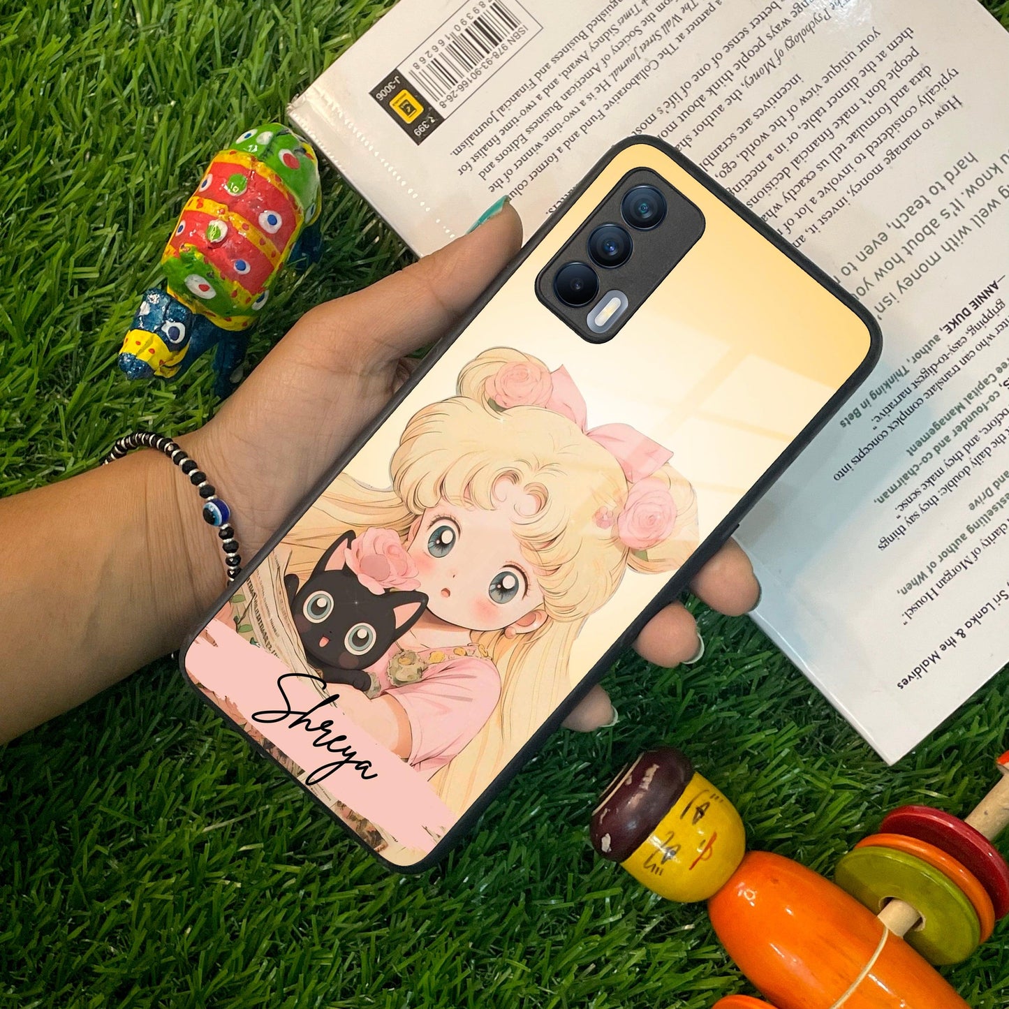 Lovely Sailor Moon Customize Glass Case Cover For Realme/Narzo