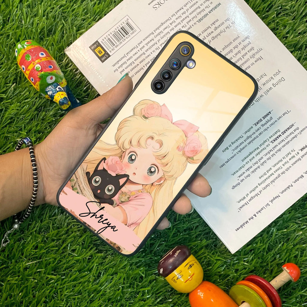 Lovely Sailor Moon Customize Glass Case Cover For Realme/Narzo - ShopOnCliQ