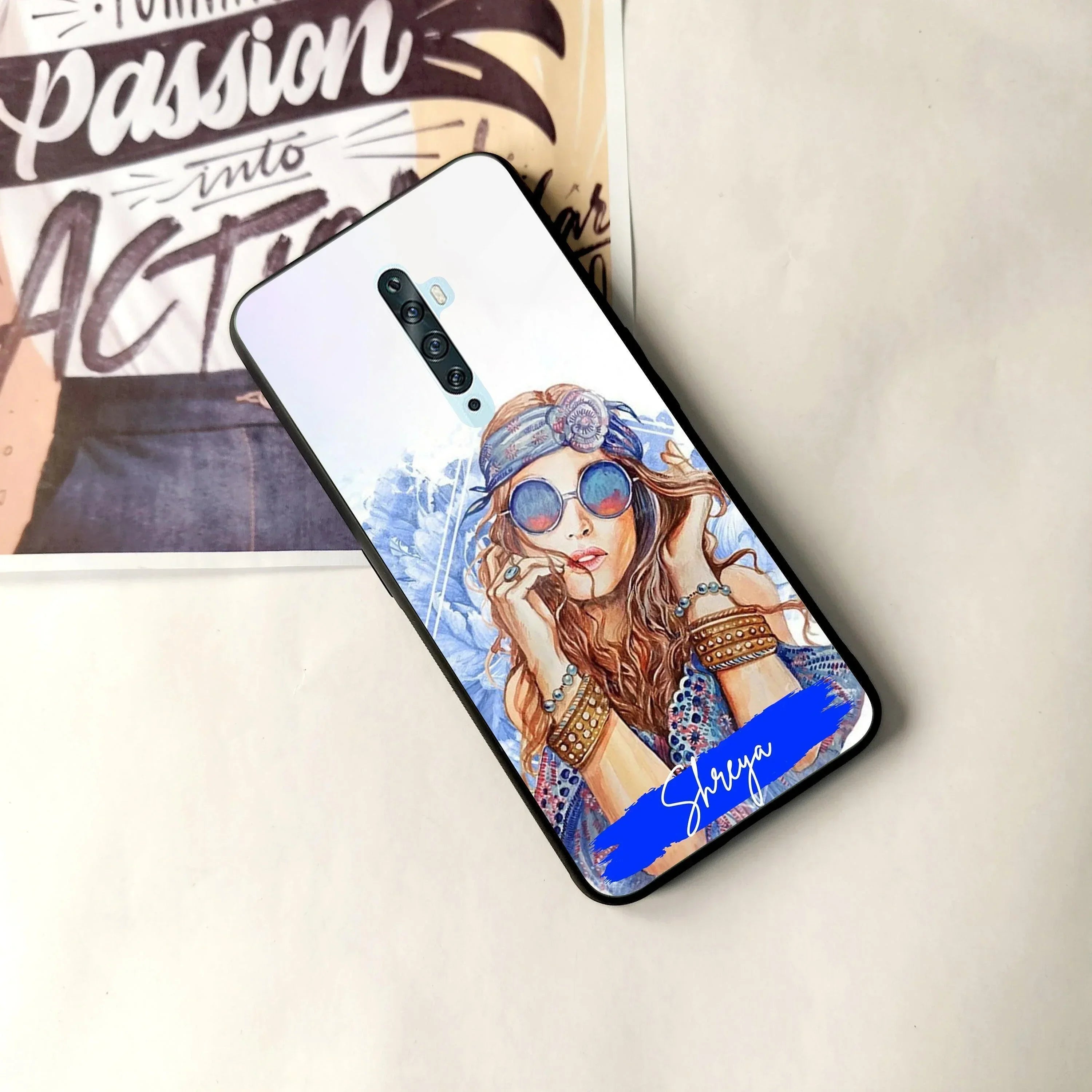 Bindass Babe Customize Glass Case Cover For Oppo - ShopOnCliQ