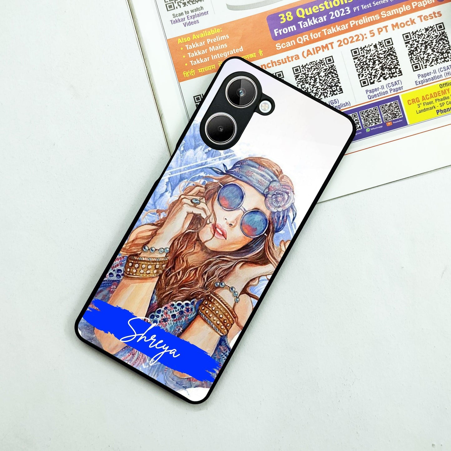 Bindass Babe Customize Glass Case Cover For Realme/Narzo