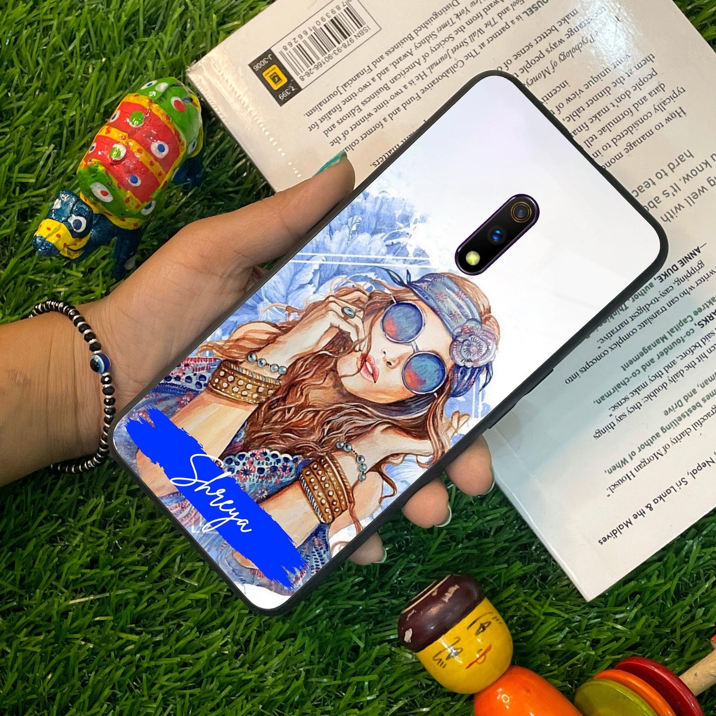 Bindass Babe Customize Glass Case Cover For Realme/Narzo