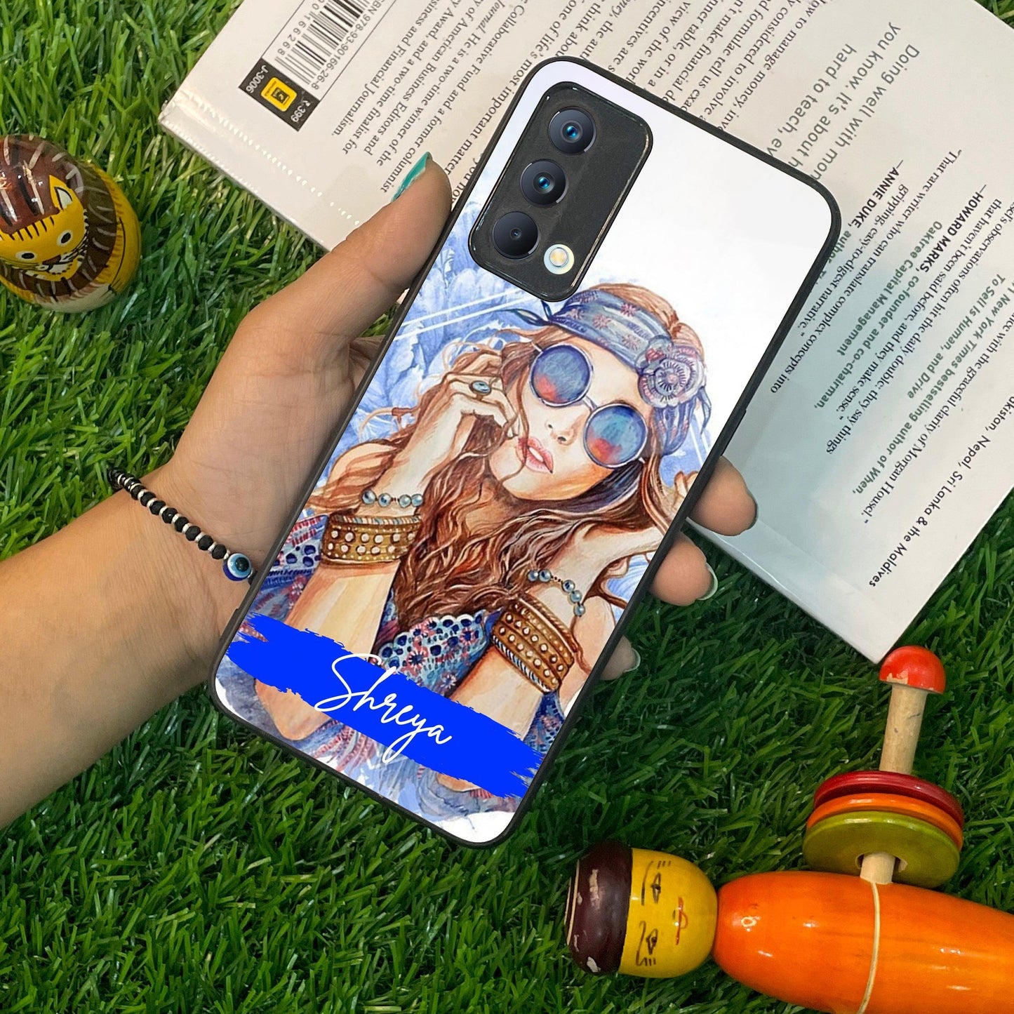 Bindass Babe Customize Glass Case Cover For Realme/Narzo