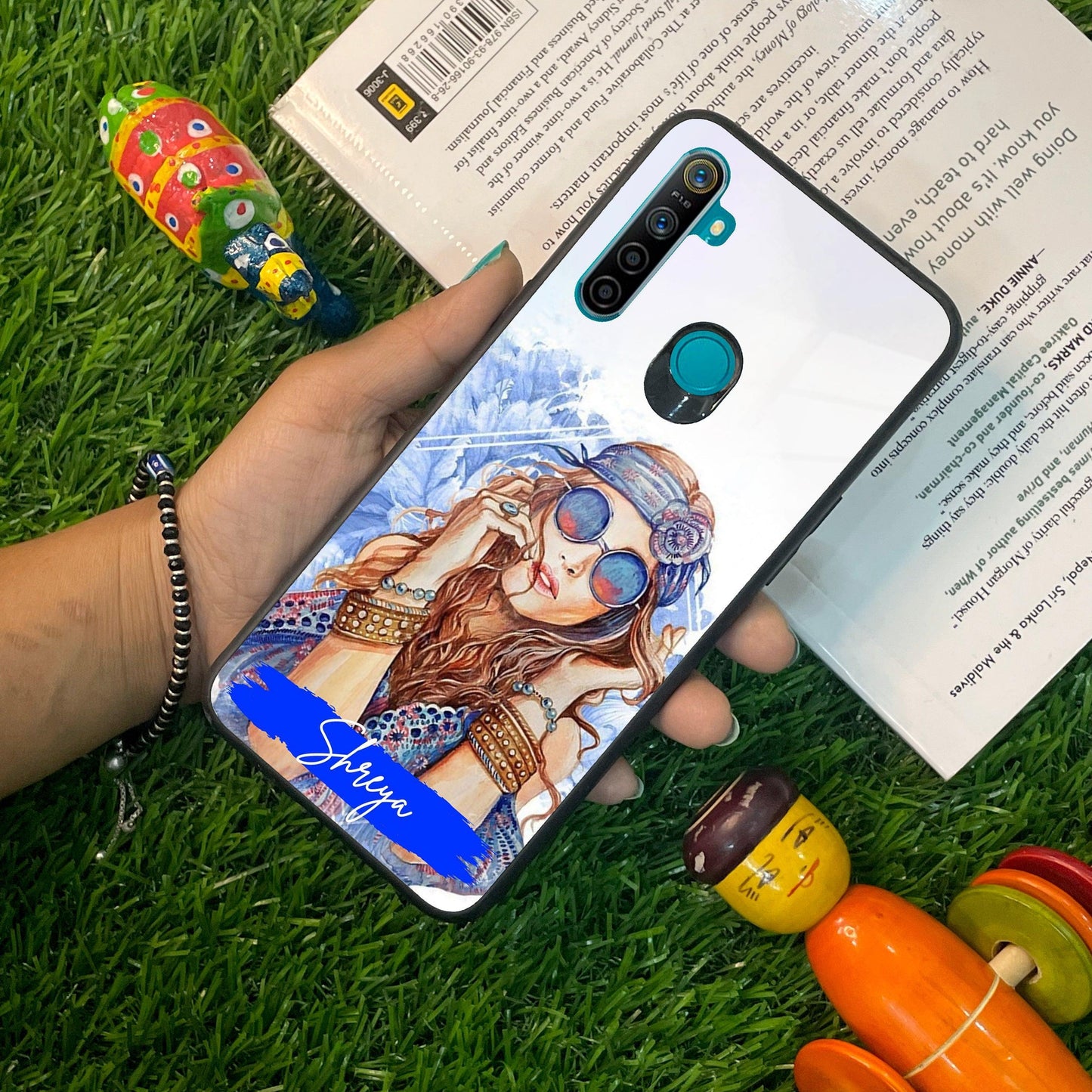 Bindass Babe Customize Glass Case Cover For Realme/Narzo