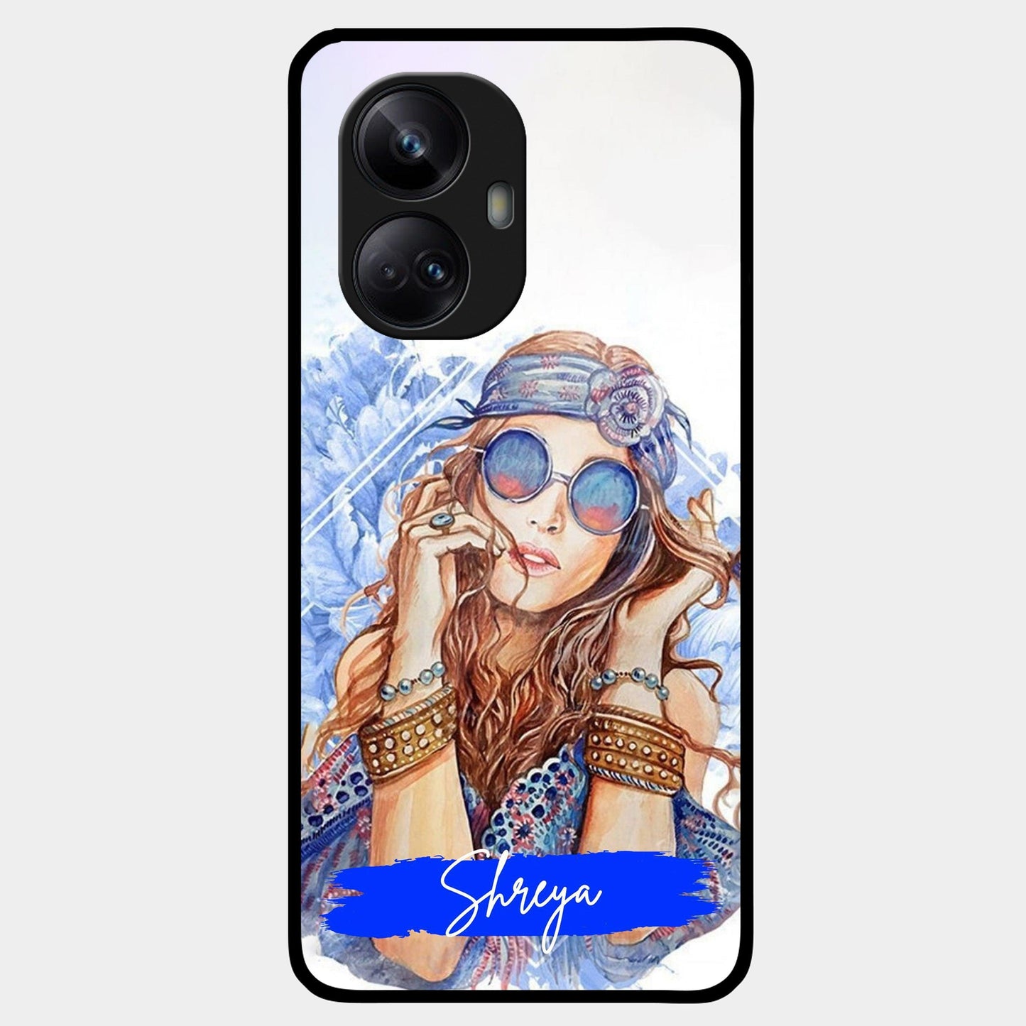 Bindass Babe Customize Glass Case Cover For Realme/Narzo