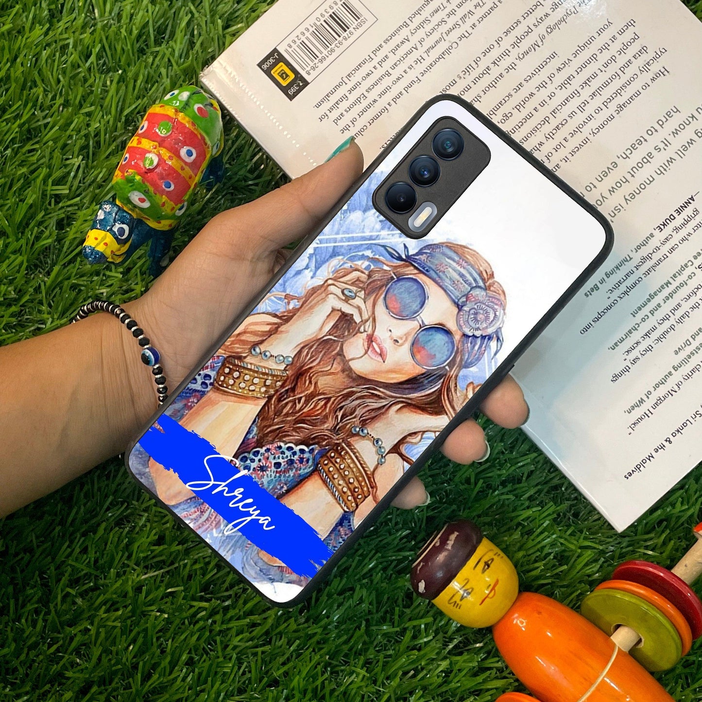 Bindass Babe Customize Glass Case Cover For Realme/Narzo