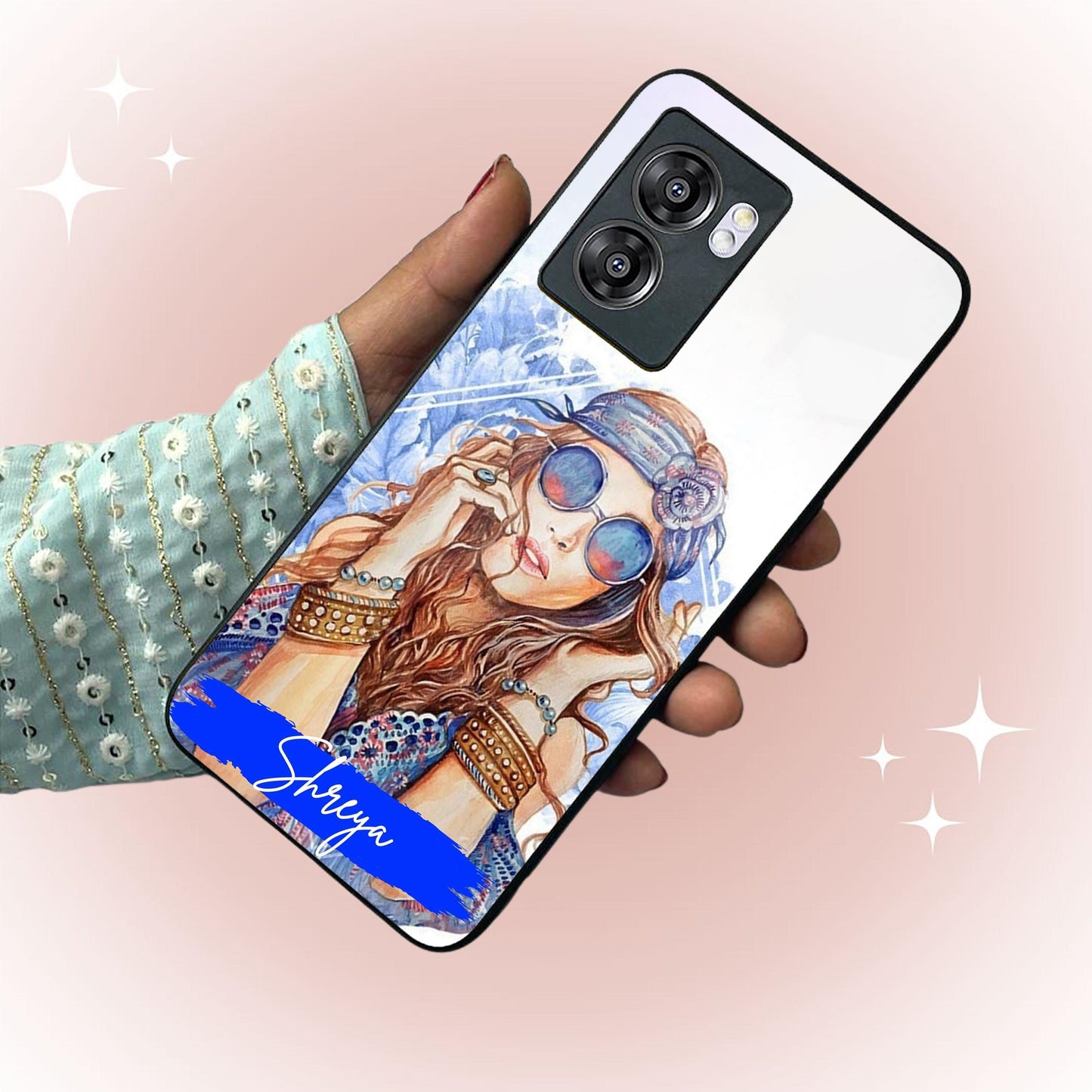 Bindass Babe Customize Glass Case Cover For Realme/Narzo