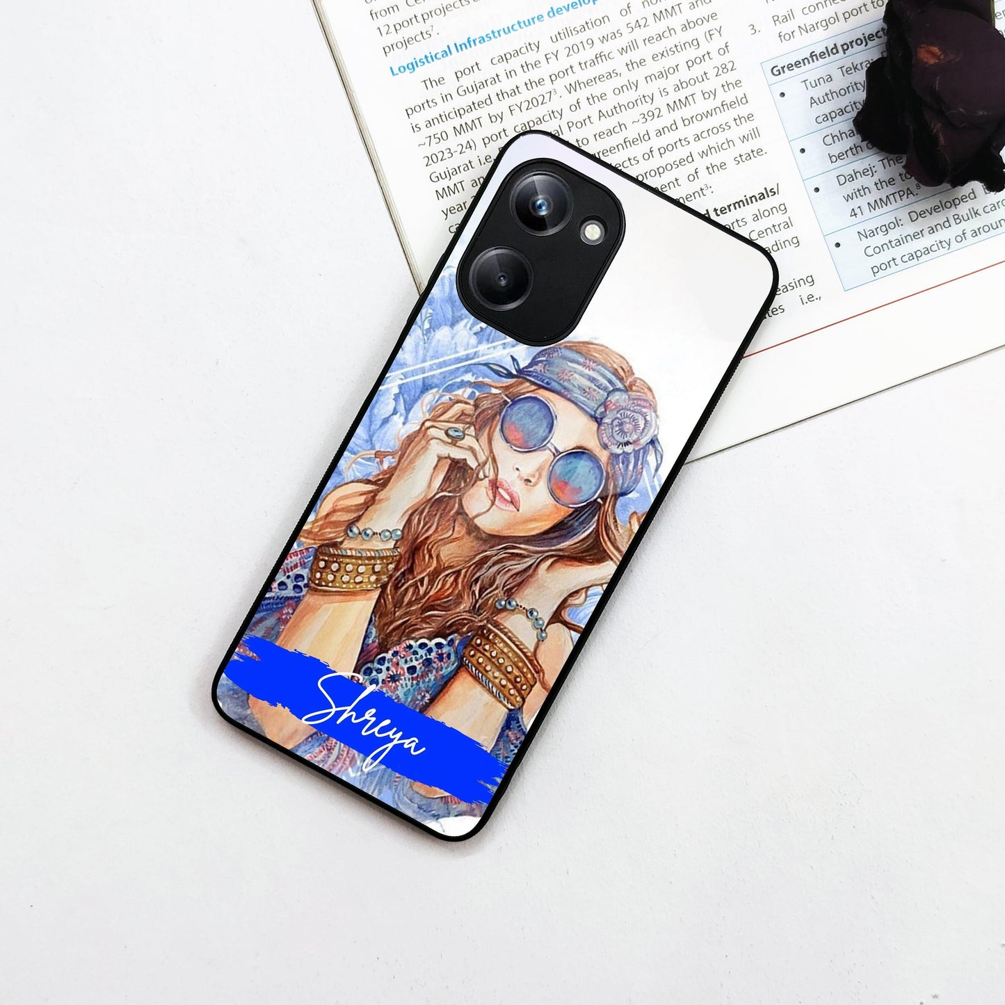 Bindass Babe Customize Glass Case Cover For Realme/Narzo