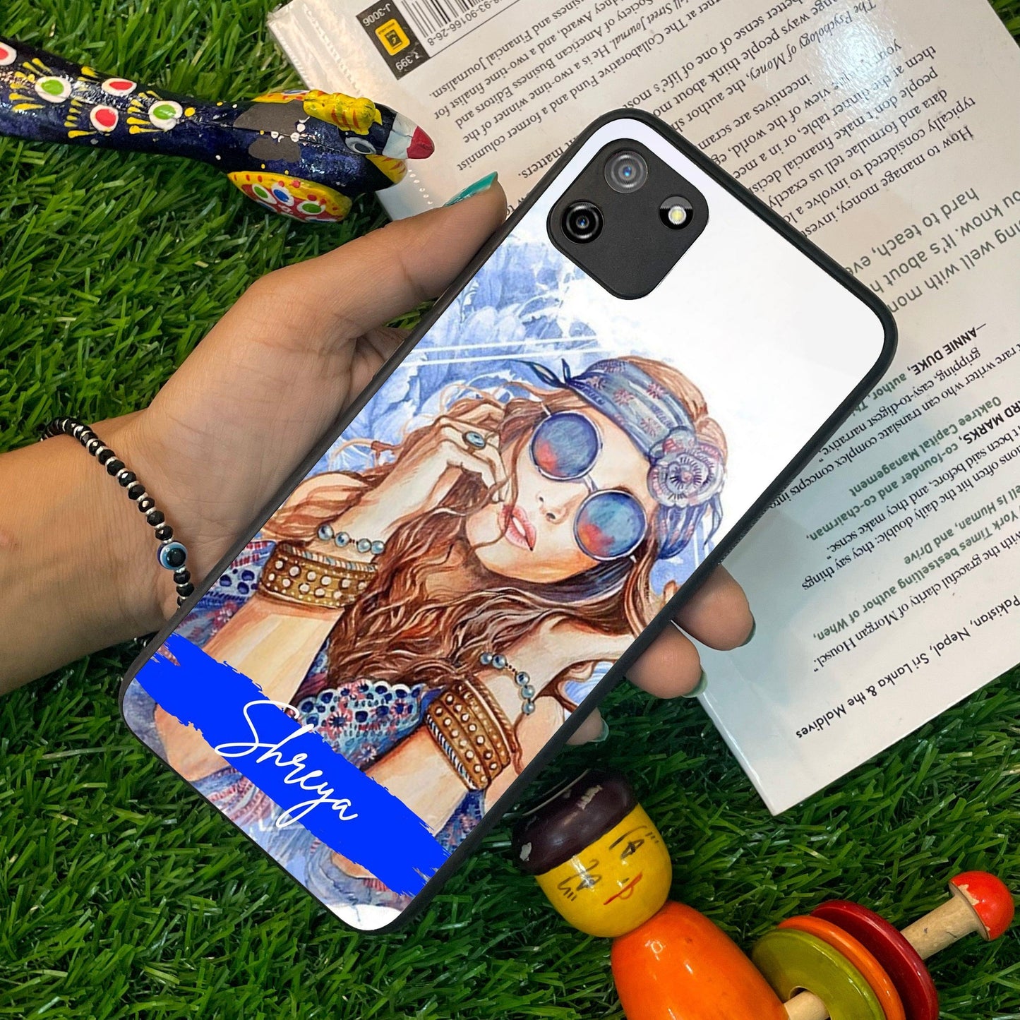 Bindass Babe Customize Glass Case Cover For Realme/Narzo