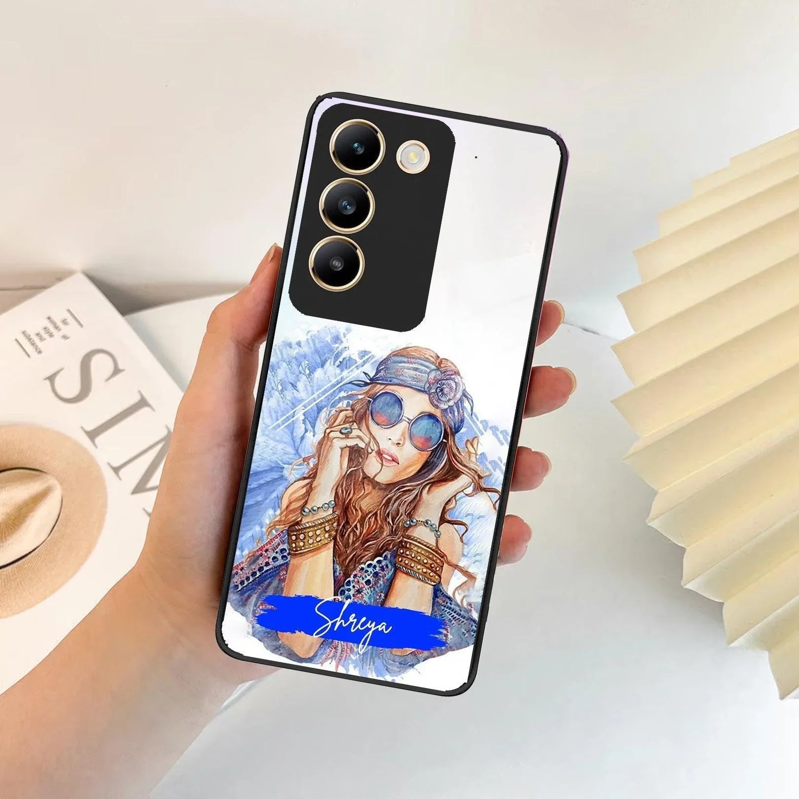 Bindass Babe Customize Glass Case Cover For Vivo - ShopOnCliQ