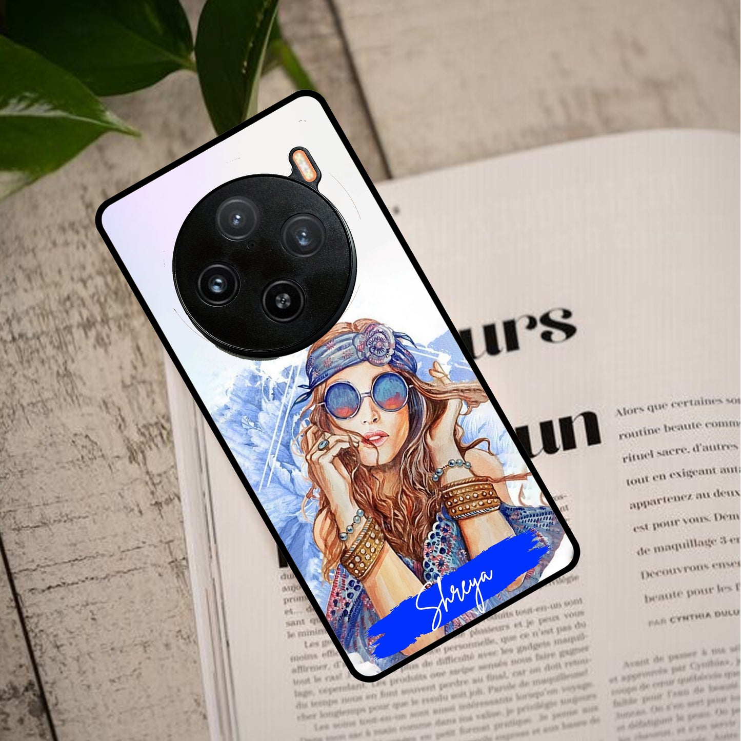 Bindass Babe Customize Glass Case Cover For Vivo