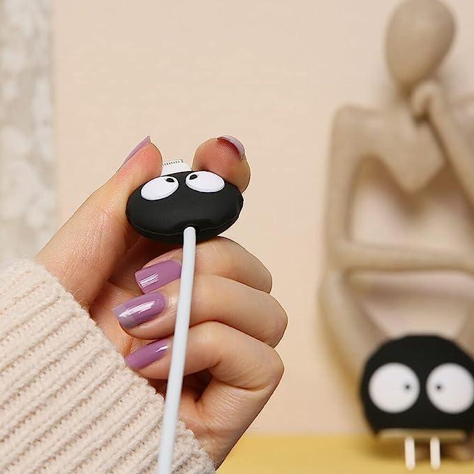 Black Eyes 3D Cartoon Silicone Charger Cover for iPhone 18W/20W - 360° Full Protection - ShopOnCliQ