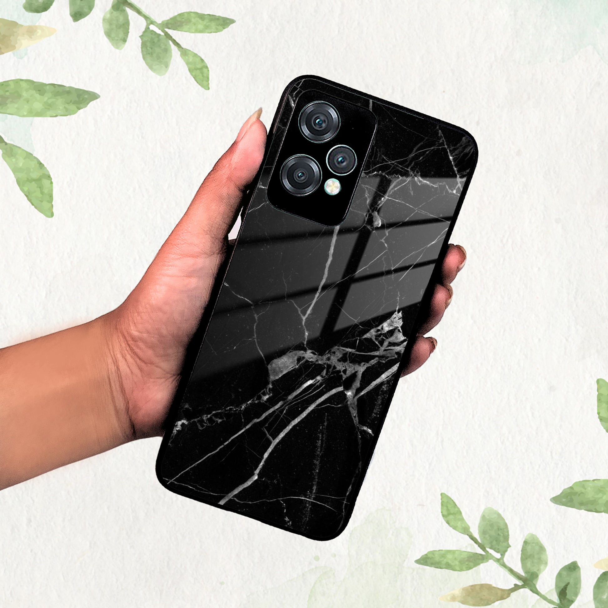 Black Marble Patter Glass Case Cover For OnePlus ShopOnCliQ