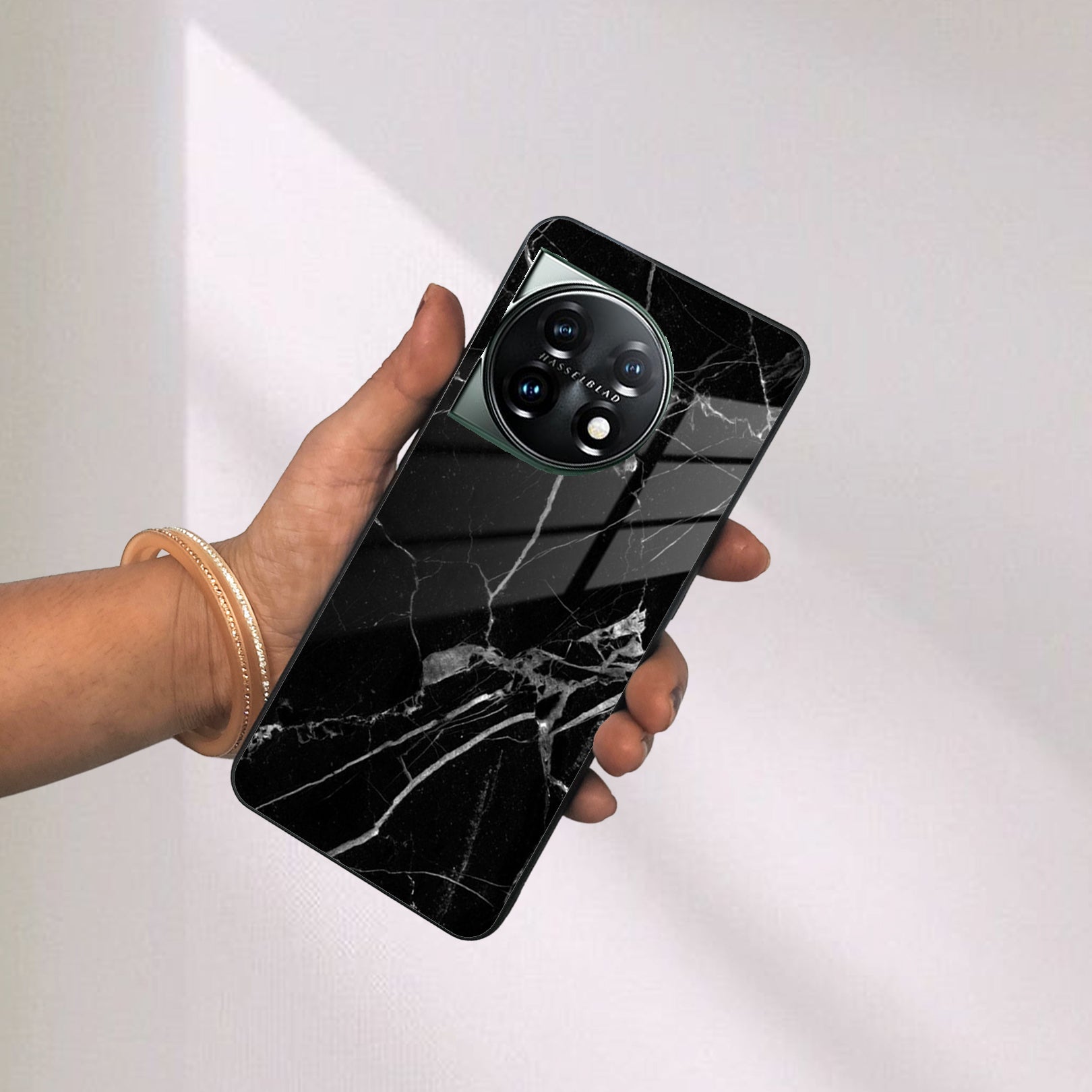 Black Marble Patter Glass Case Cover For OnePlus ShopOnCliQ