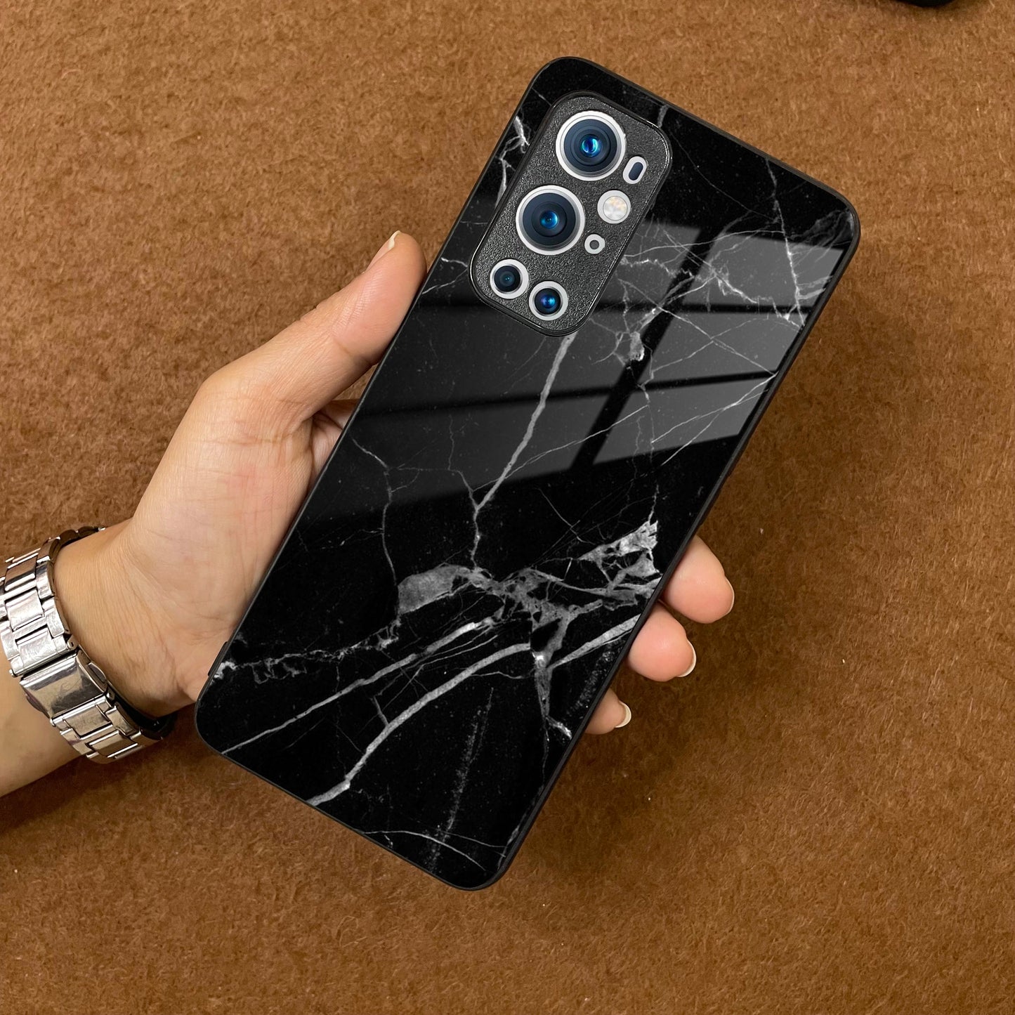 Black Marble Patter Glass Case Cover For OnePlus ShopOnCliQ