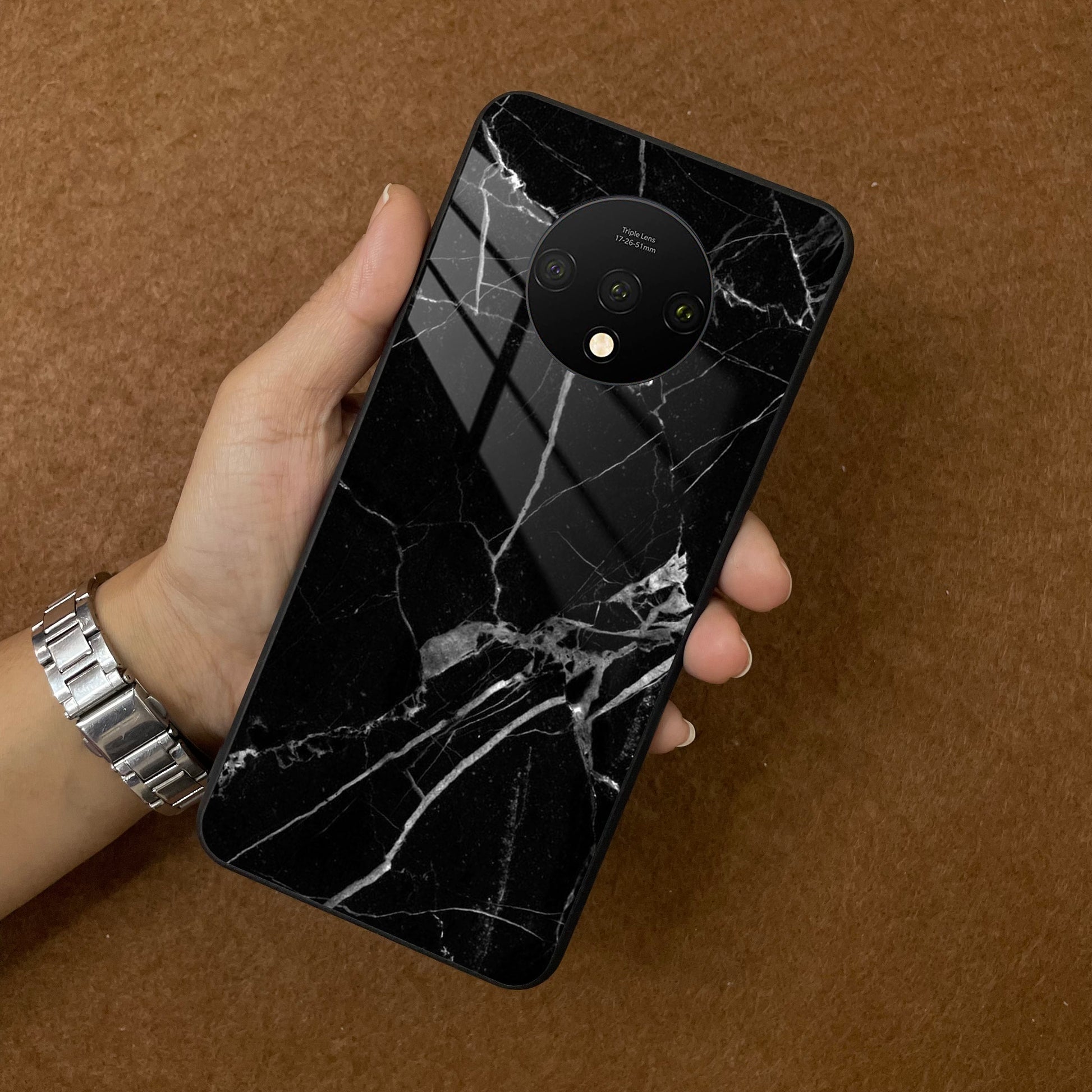 Black Marble Patter Glass Case Cover For OnePlus ShopOnCliQ