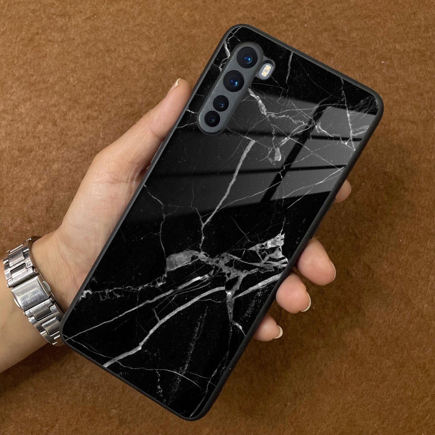 Black Marble Patter Glass Case Cover For OnePlus ShopOnCliQ