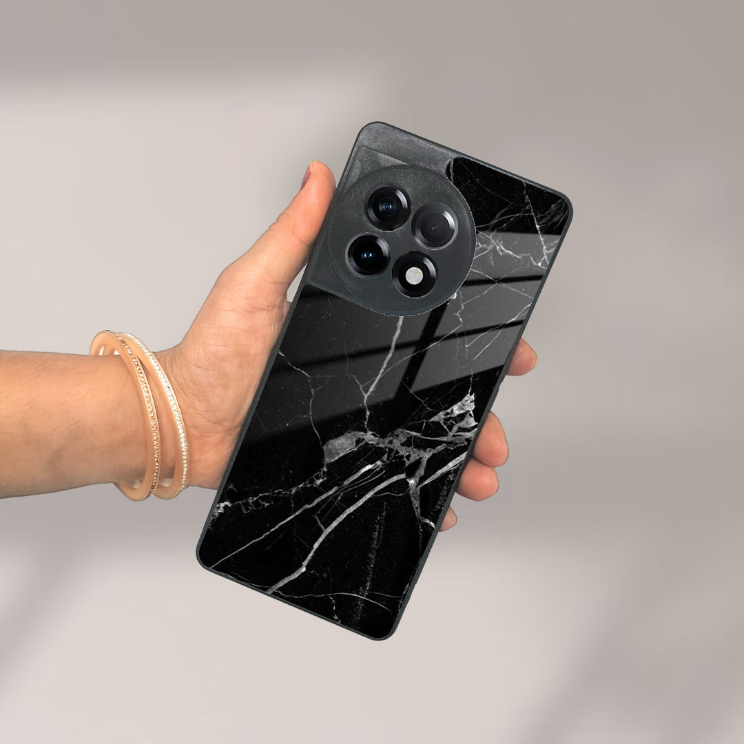 Black Marble Patter Glass Case Cover For OnePlus ShopOnCliQ