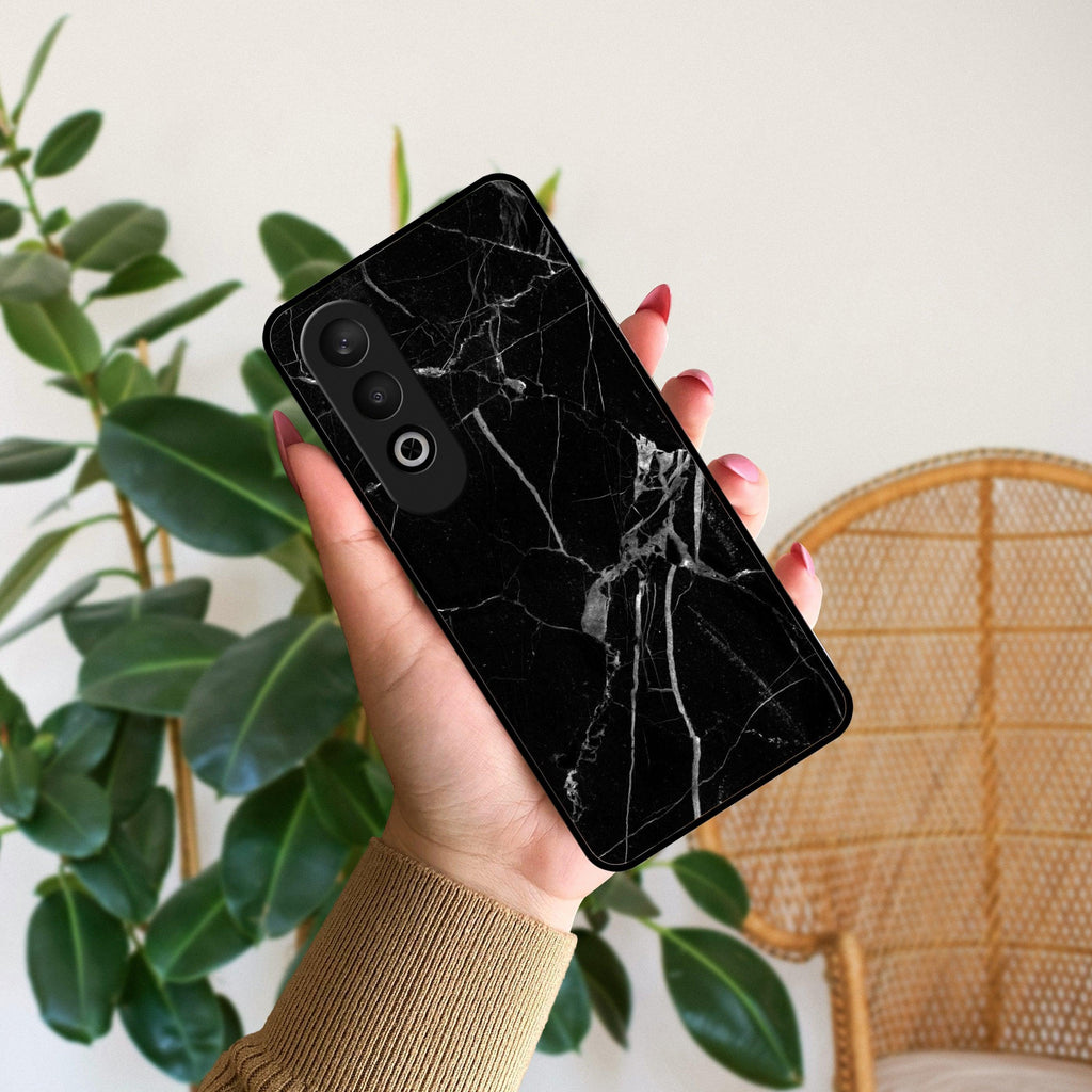 Black Marble Patter Glass Case Cover For OnePlus - ShopOnCliQ