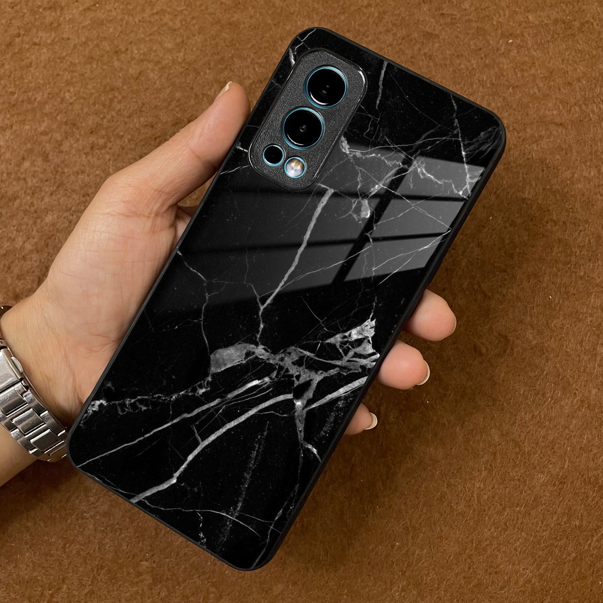 Black Marble Patter Glass Case Cover For OnePlus ShopOnCliQ