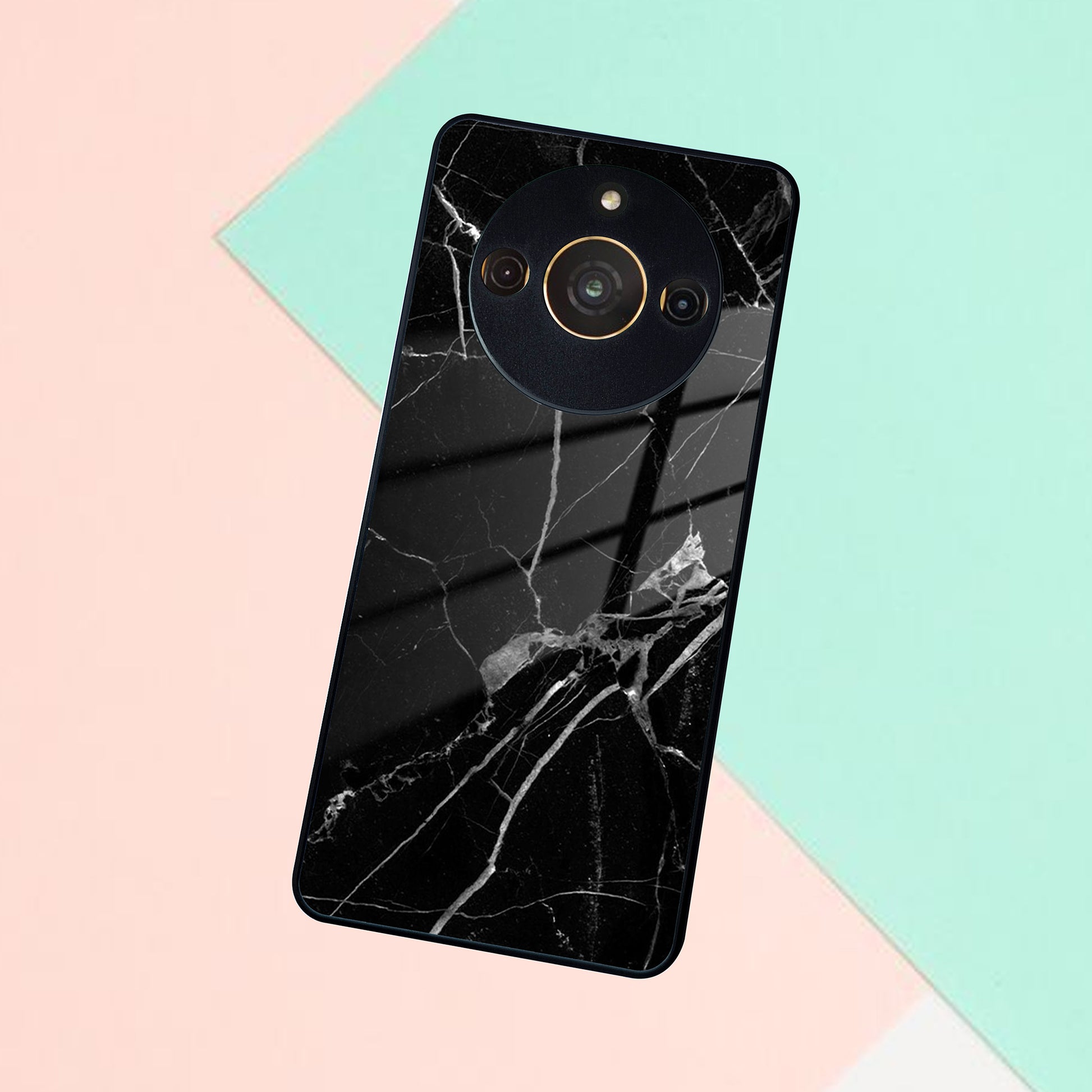 Black Marble Patter Glass Case Cover For Realme/Narzo ShopOnCliQ