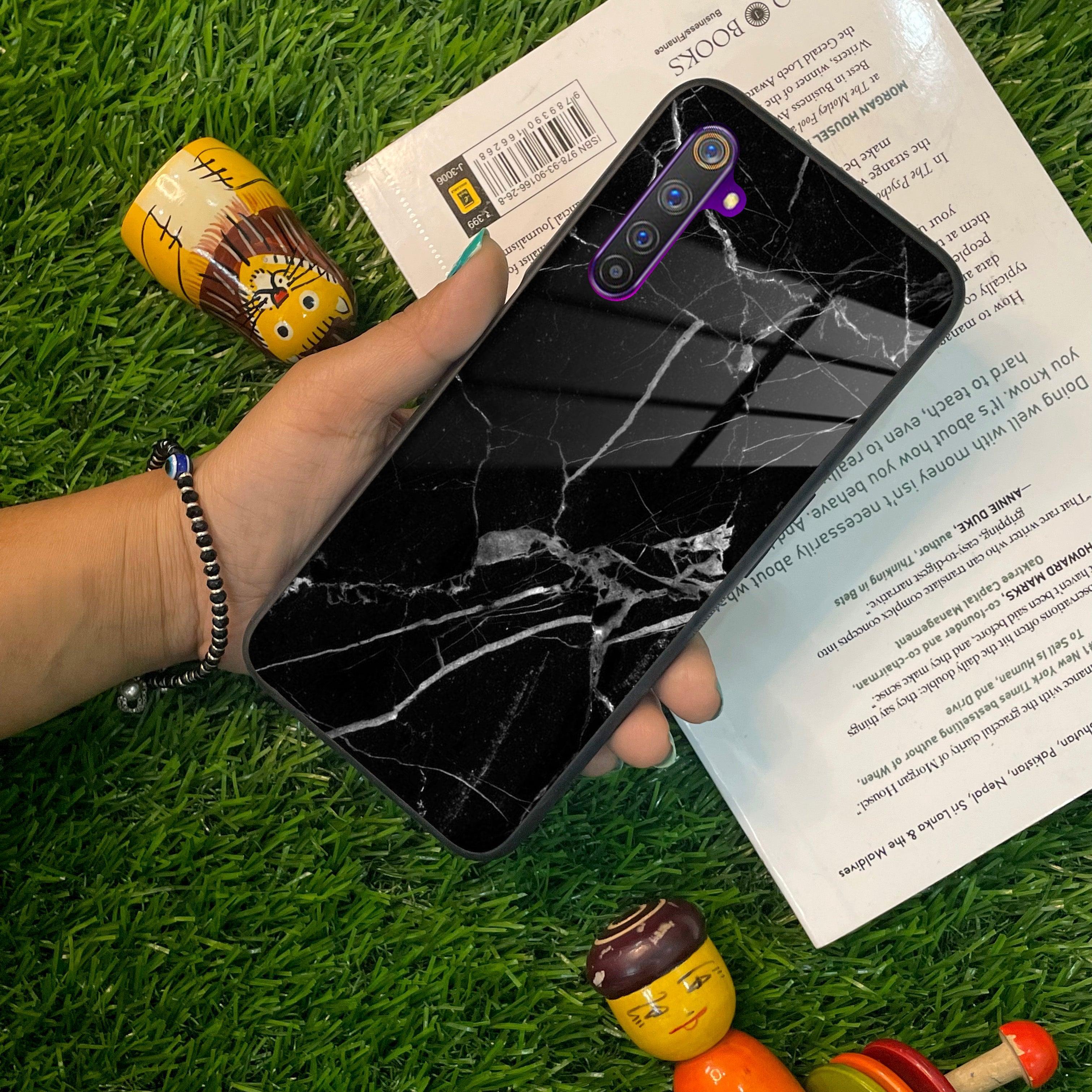 Black Marble Patter Glass Case Cover For Realme/Narzo - ShopOnCliQ