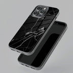 Black Marble Patter Glass Case Cover For iQOO - ShopOnCliQ