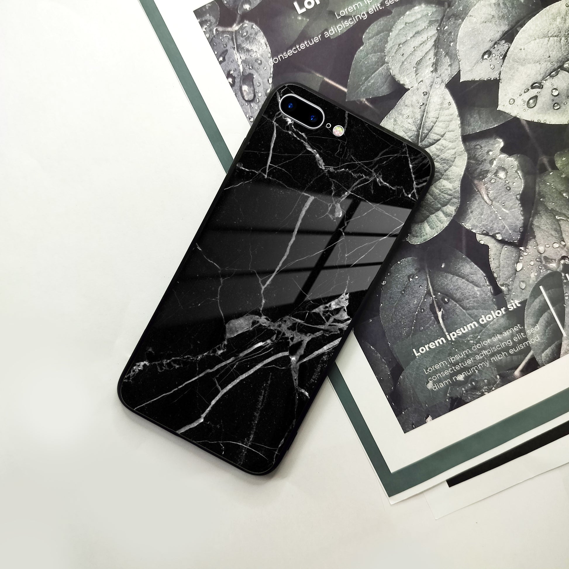 Black Marble Patter Glass Case Cover For iPhone ShopOnCliQ