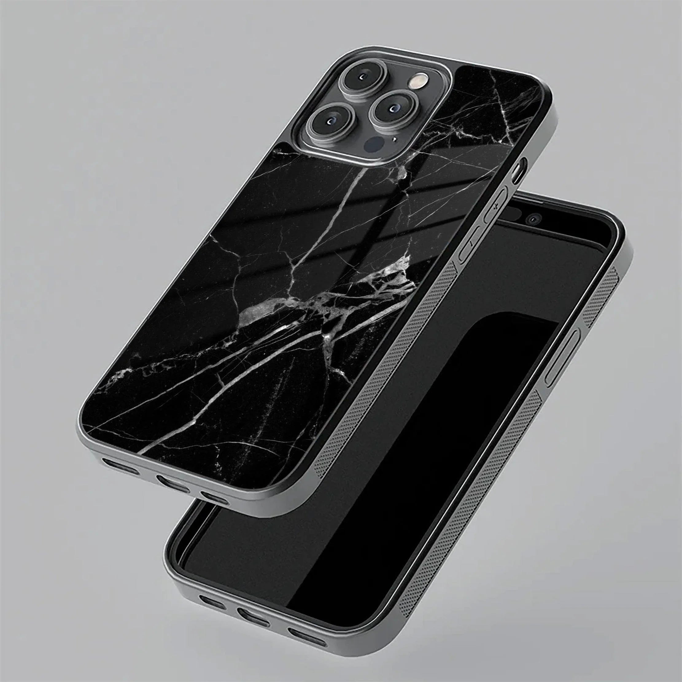 Black Marble Patter Glass Case Cover For Oppo - ShopOnCliQ