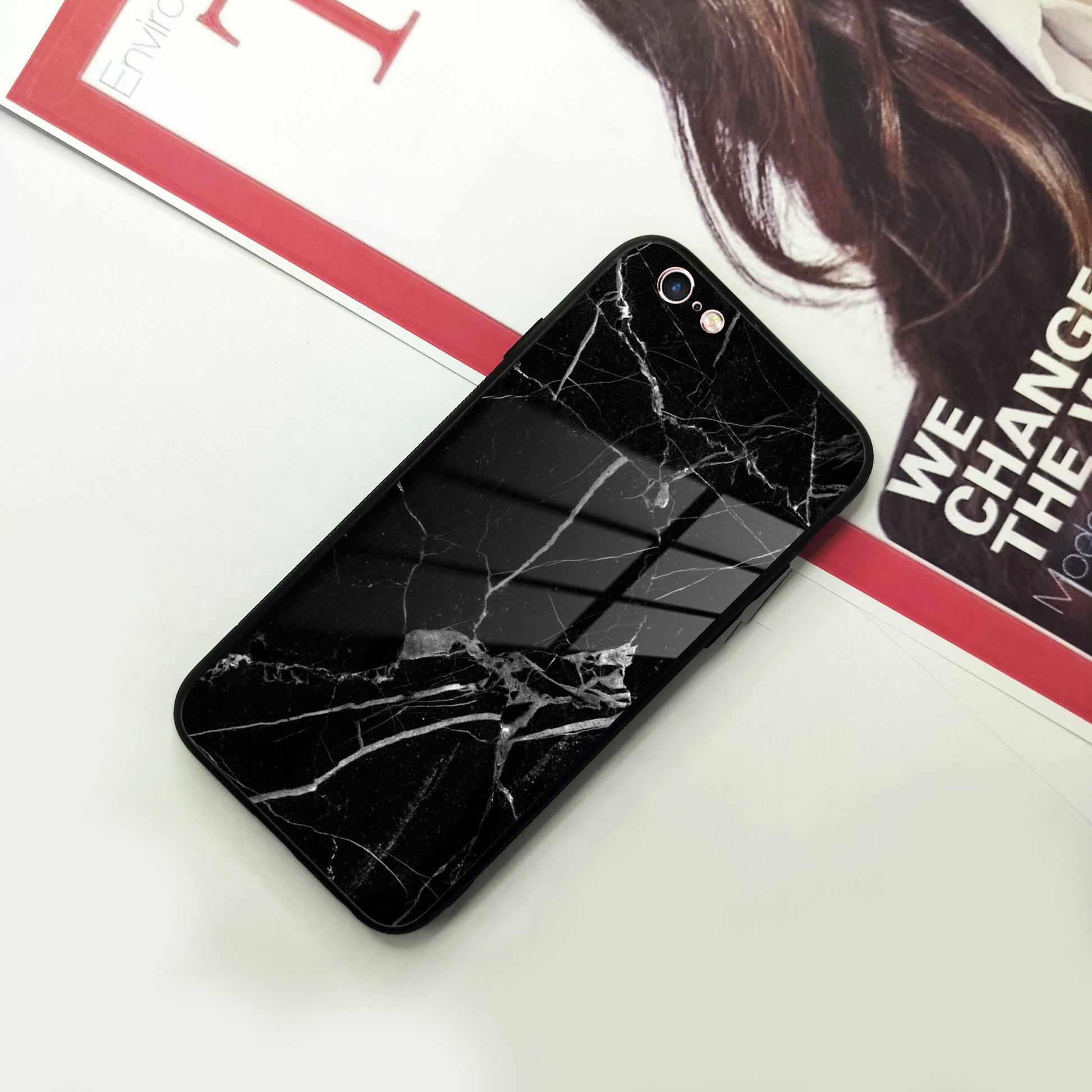 Black Marble Patter Glass Case Cover For iPhone ShopOnCliQ