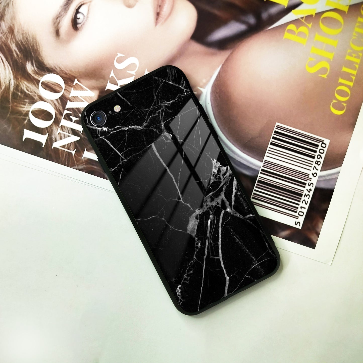 Black Marble Patter Glass Case Cover For iPhone ShopOnCliQ