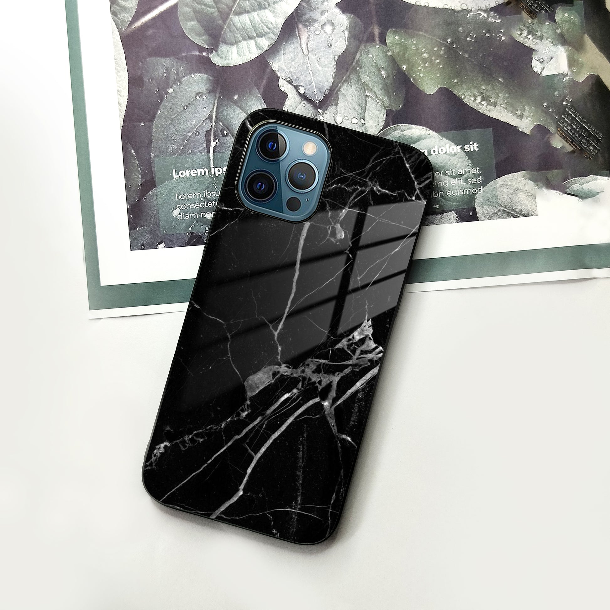 Black Marble Patter Glass Case Cover For iPhone ShopOnCliQ